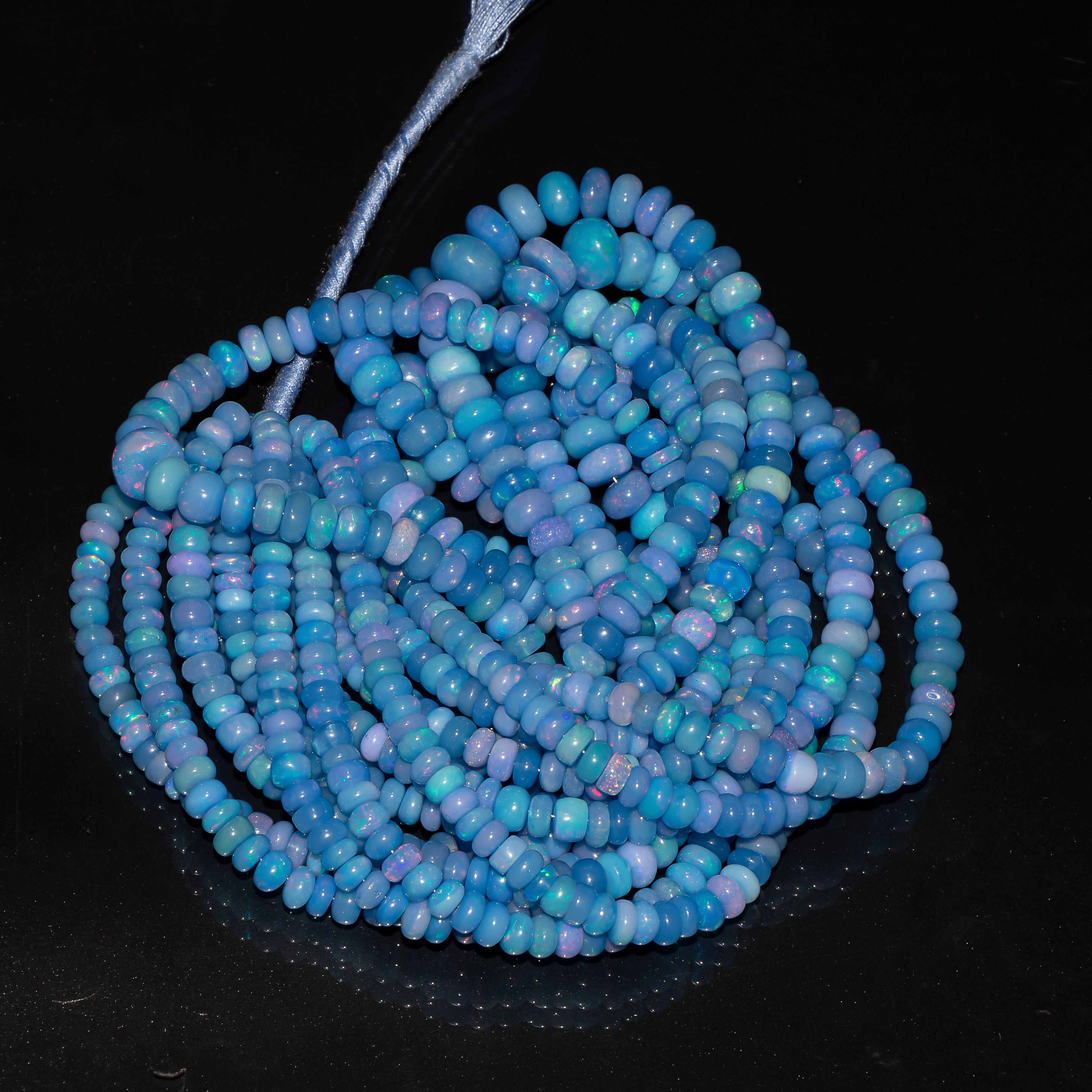 5.5-8 mm Lavender Opal Plain Rondelle Beads TGS-4641