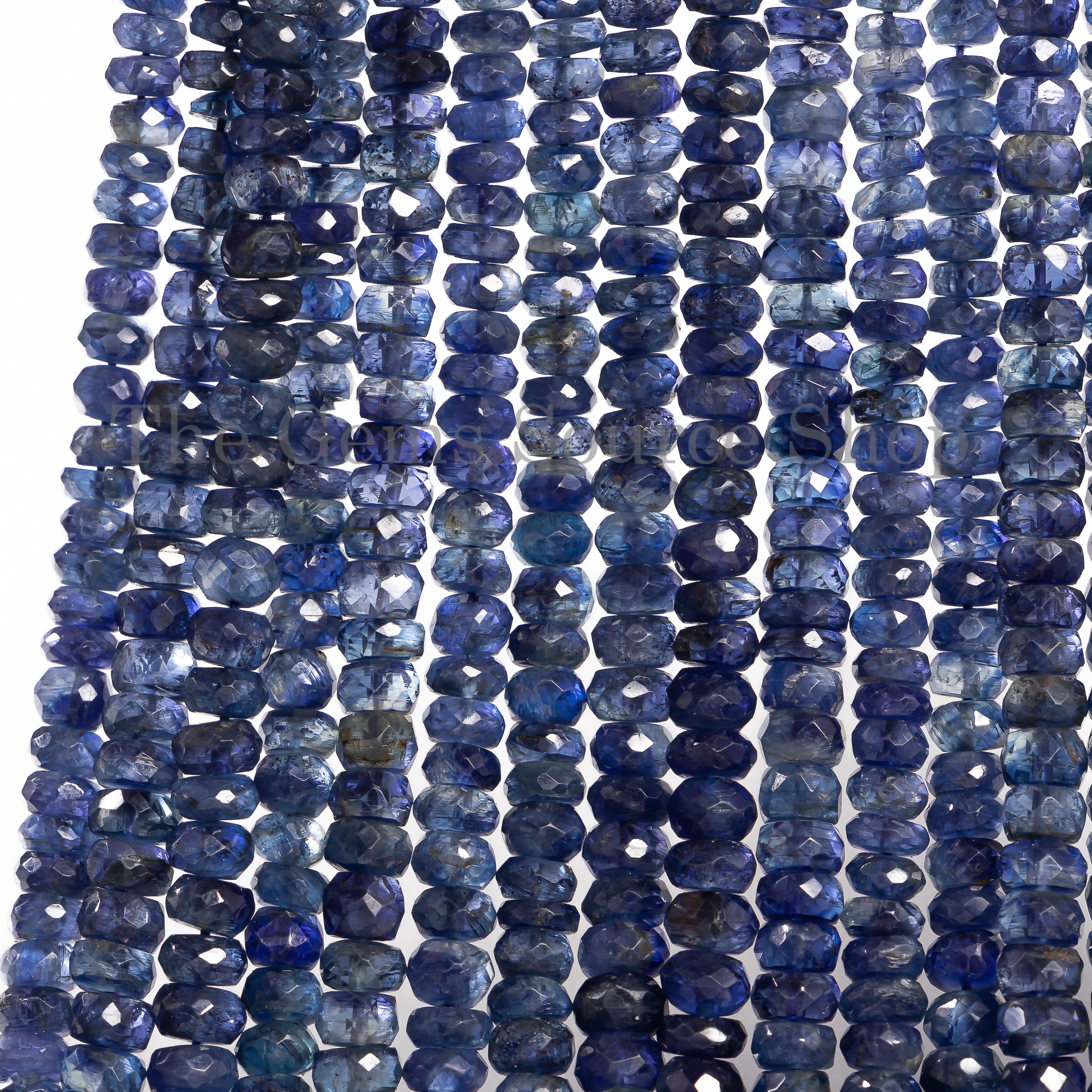 Top Quality Kyanite Faceted Rondelle Shape Beads For Jewelry TGS-4677
