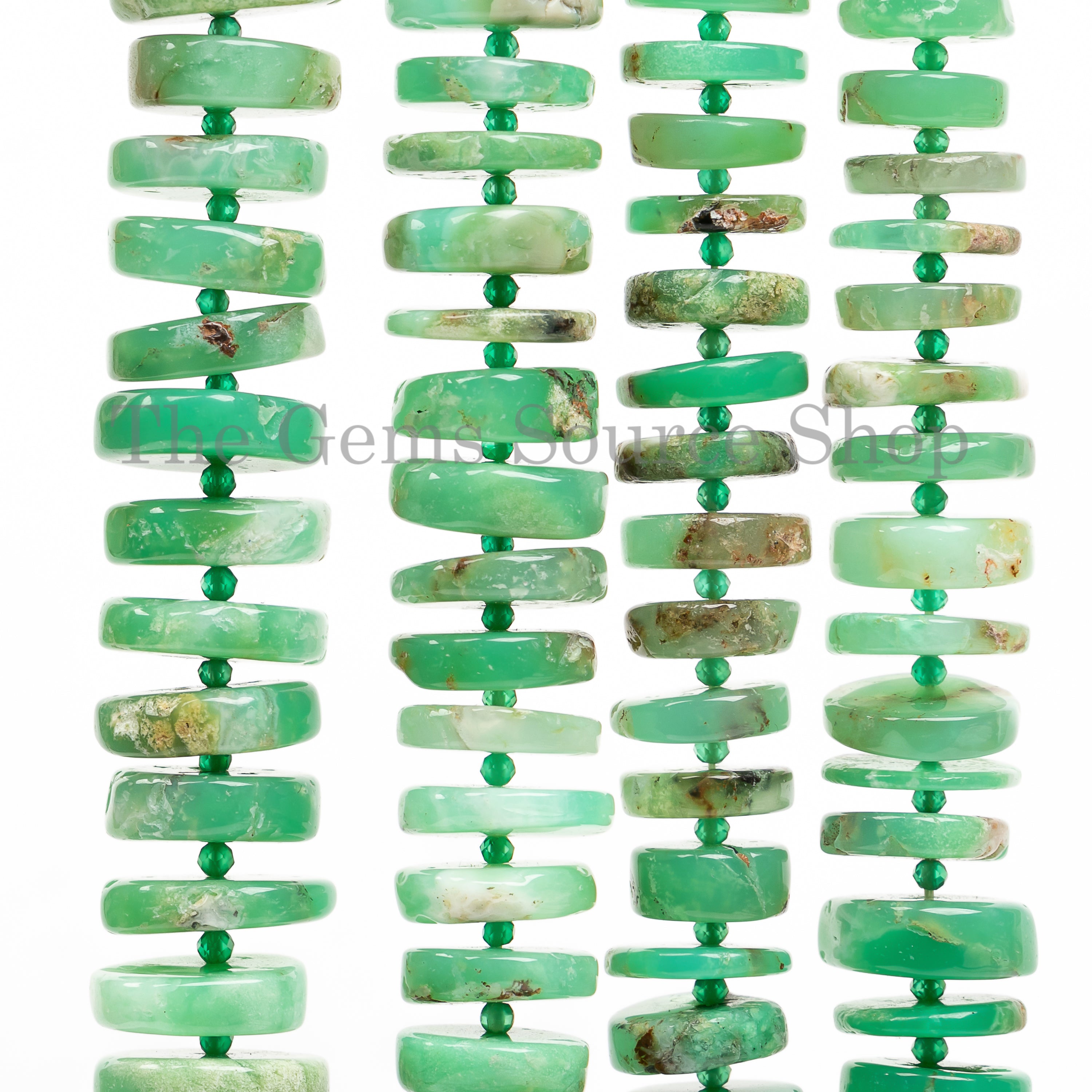 11-14mm Chrysoprase Tyre Shape Gemstone Beads TGS-4931