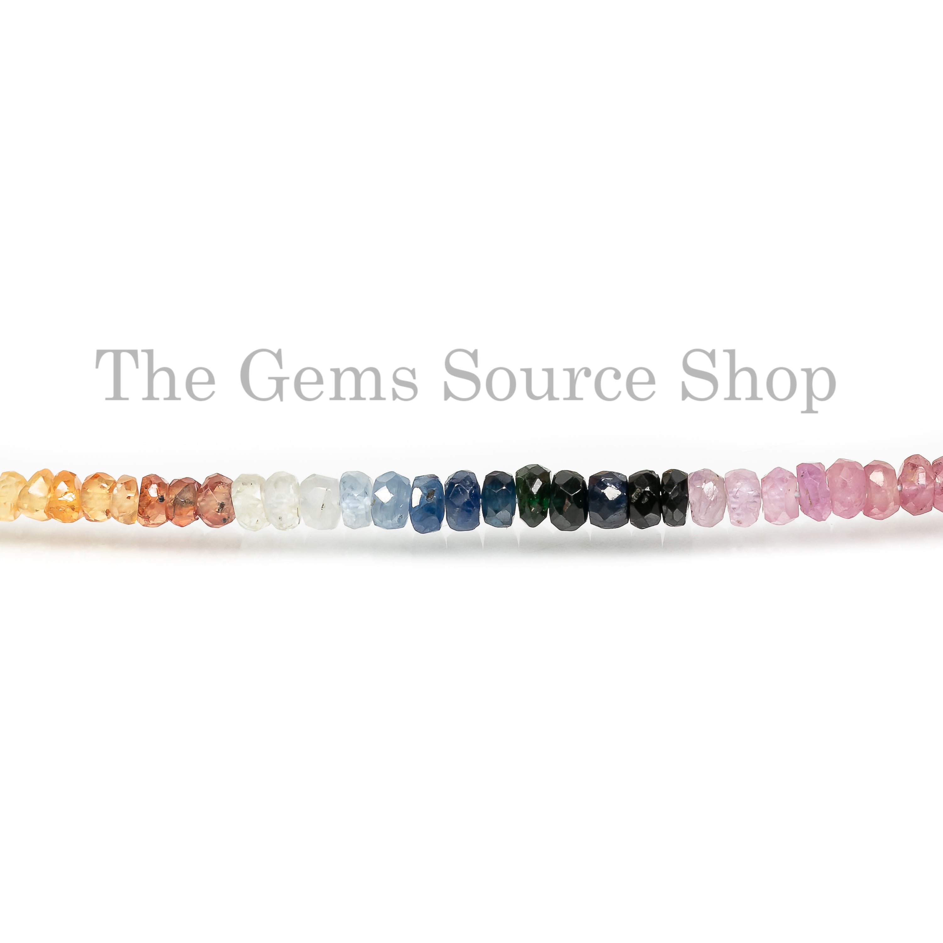 3.5-4 mm Multi Sapphire Beads, Multi Sapphire Faceted Rondelle TGS-4564