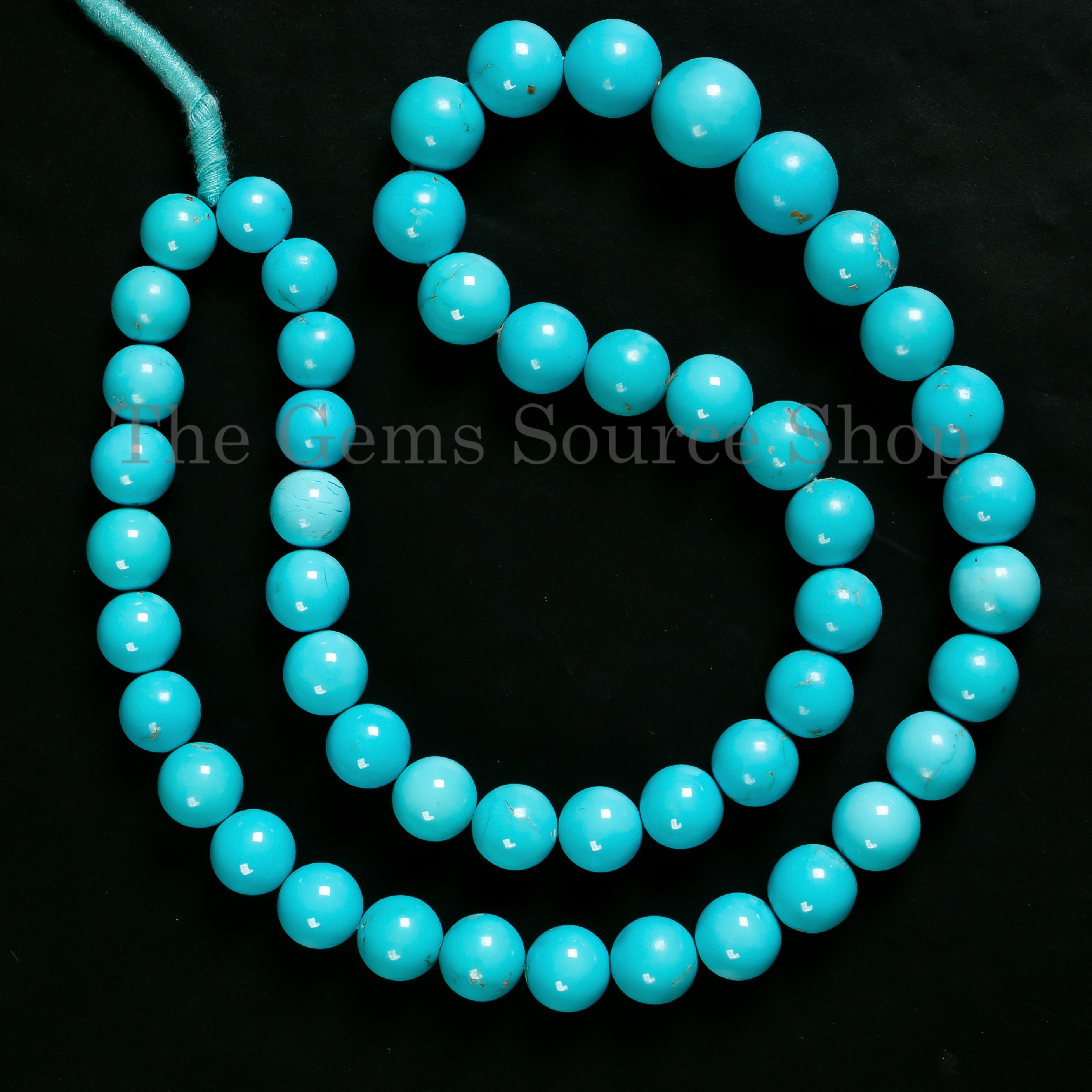 Sleeping Beauty Turquoise Plain Round Gemstone Beads TGS-4945