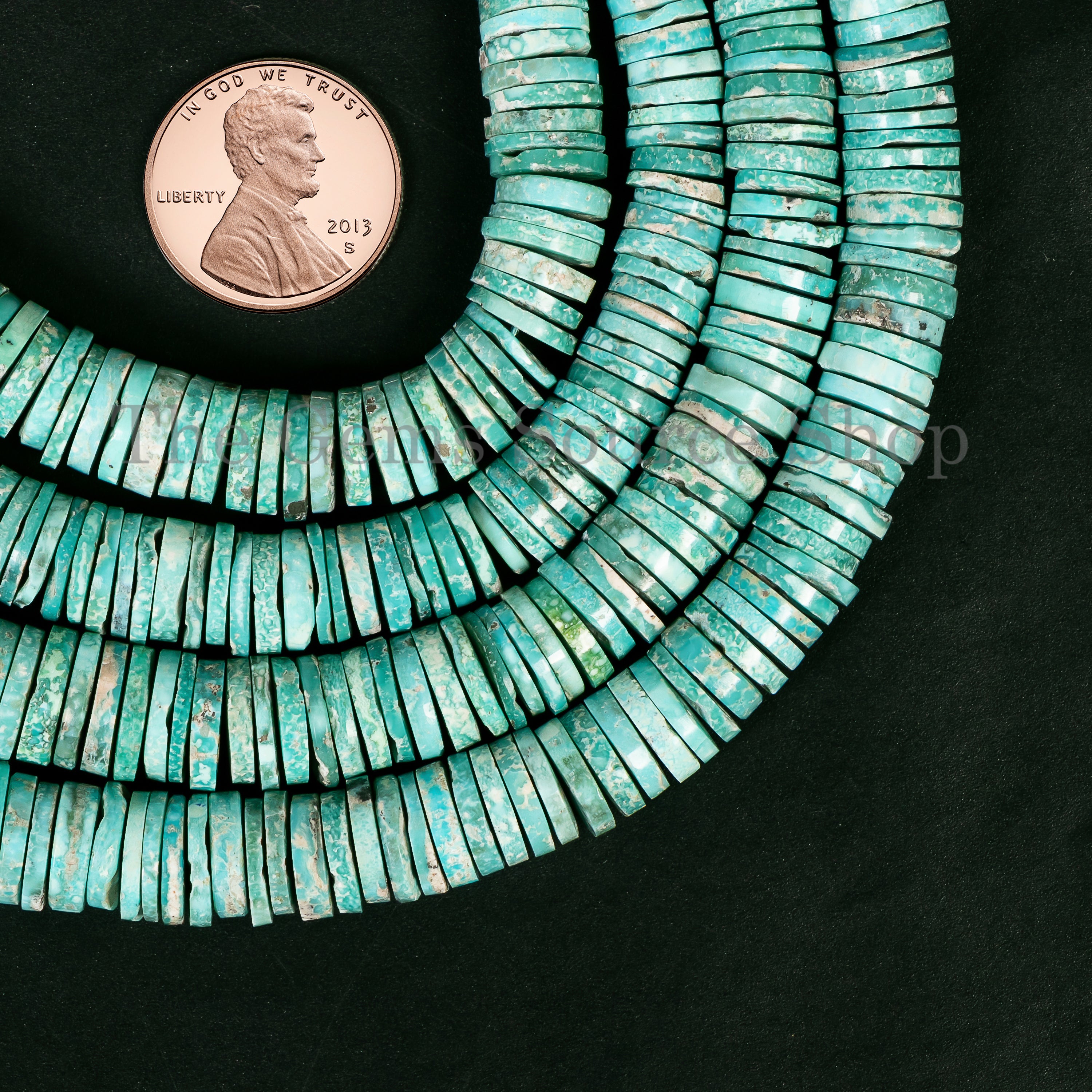 Sleeping Beauty Turquoise Tyre Shape Gemstone Beads TGS-4935