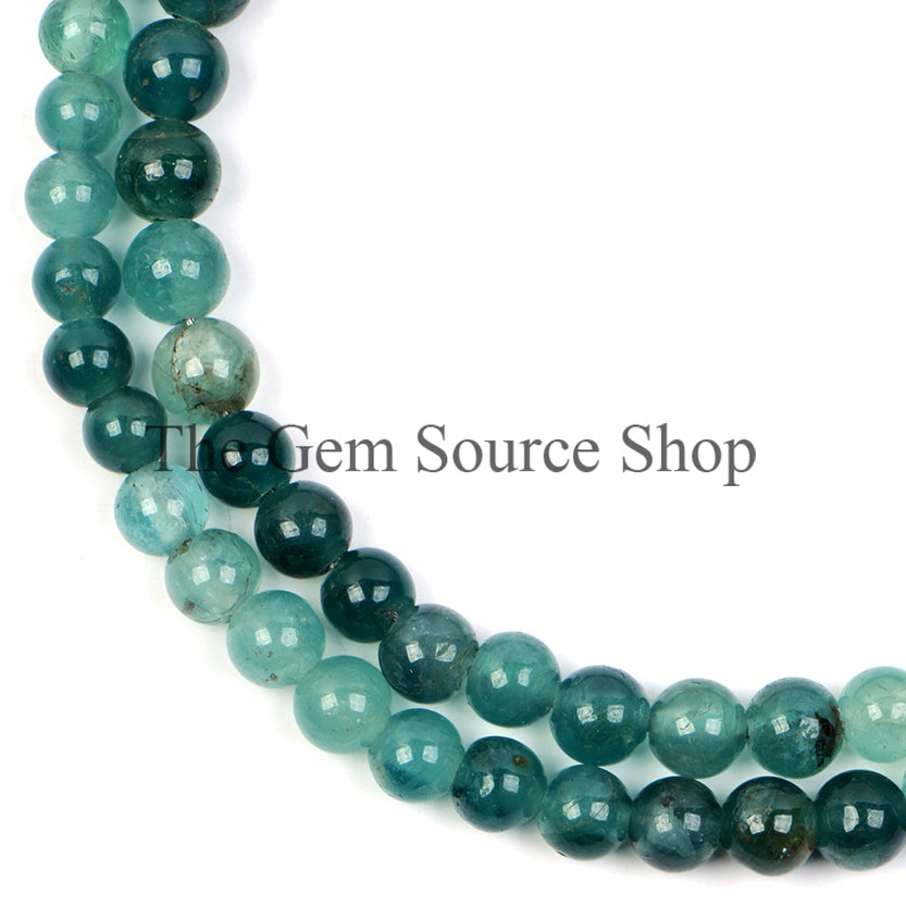 Natural Grandidierite Smooth Round Shape Beaded Necklace TGS-2372