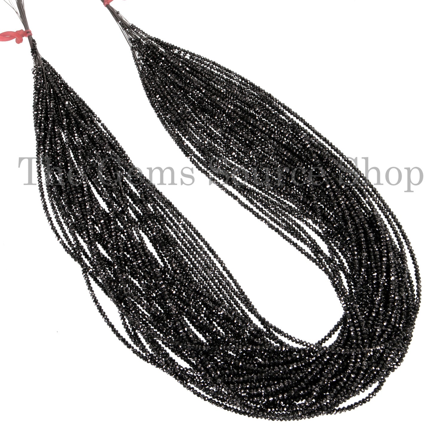 Top Quality Black Diamond Faceted Rondelle Beads, Black Diamond Beads, Rondelle Beads, Gemstone Rondelle