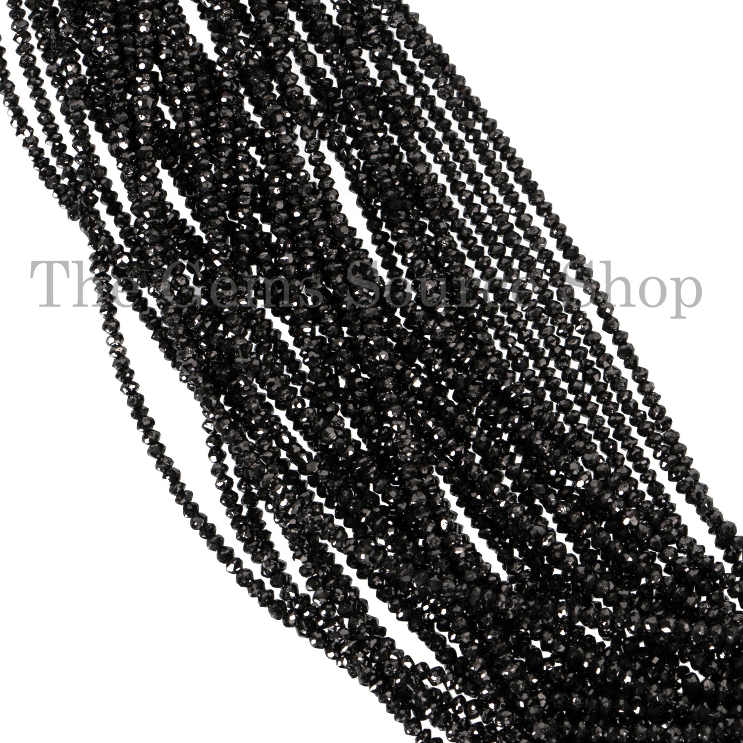 Top Quality Black Diamond Faceted Rondelle Beads, Black Diamond Beads, Rondelle Beads, Gemstone Rondelle