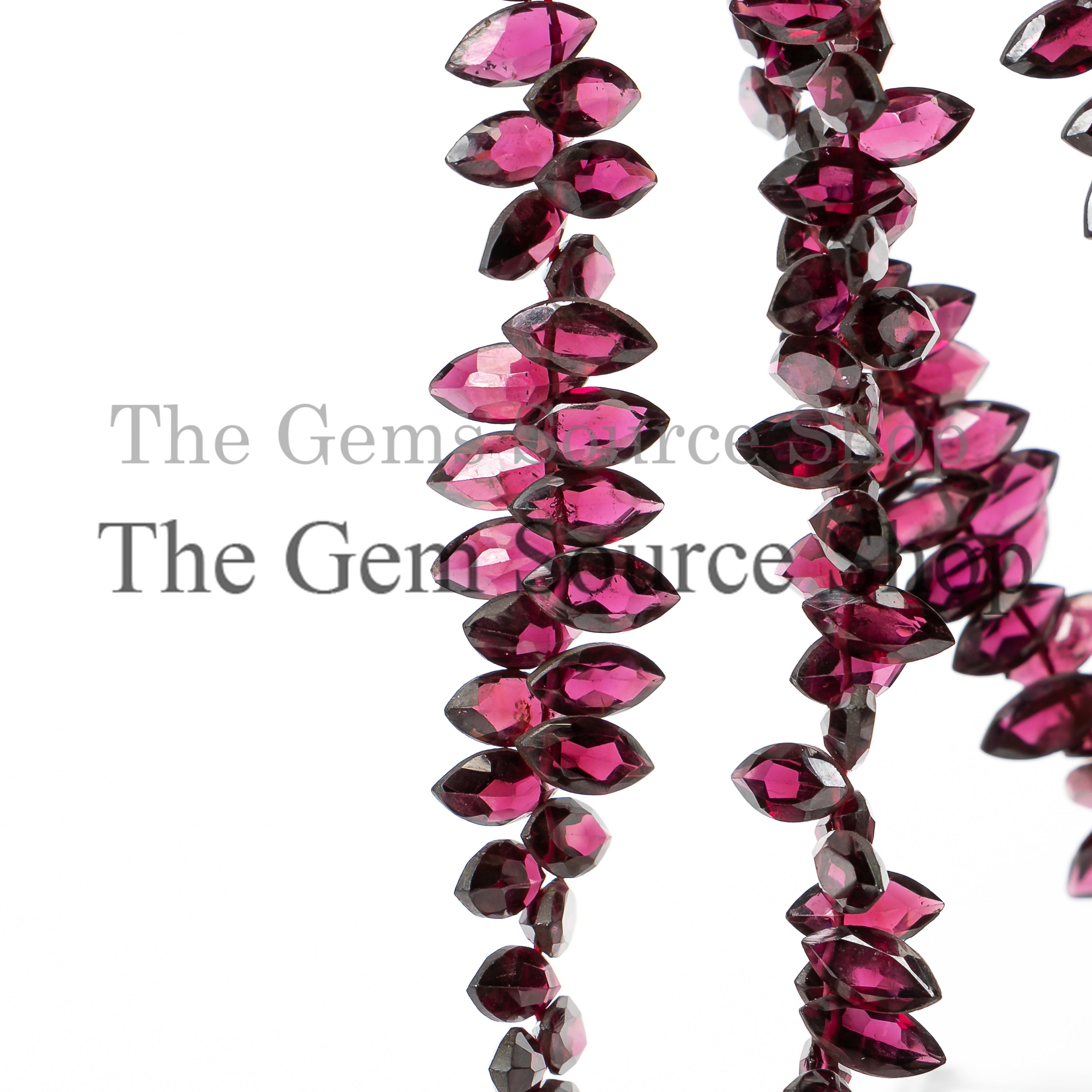 Rhodolite Garnet Faceted Marquise Beads, Rhodolite Garnet Briollite Cut Marquise Gemstone Beads, Rhodolite Garnet Beads, Rhodolite Garnet