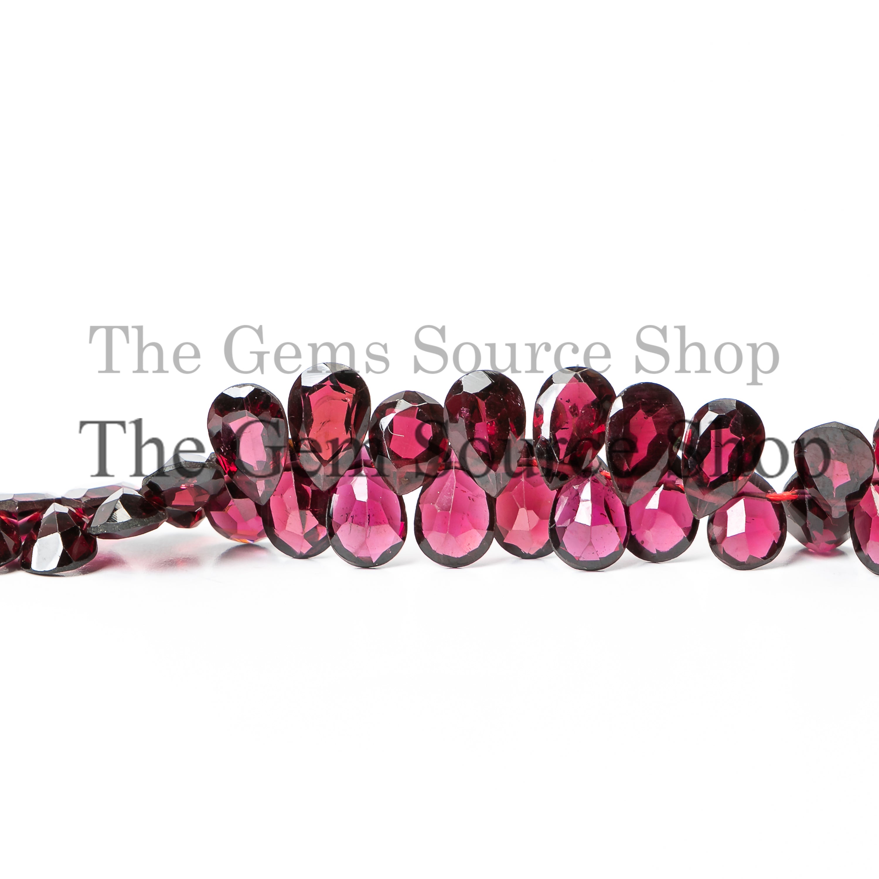 Rhodolite Garnet Faceted Briolette cut Pear Shape Beads, Rhodolite Garnet Beads, Rhodolite Garnet, Faceted Pear Shape Beads Briolette