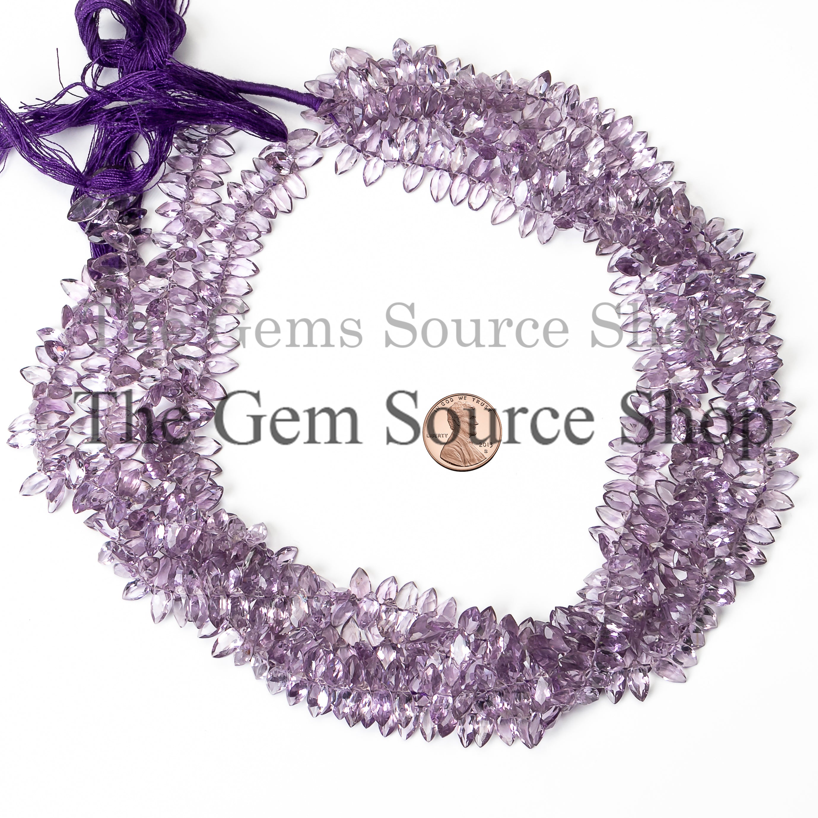 Amethyst Faceted Marquise Briolette, 4x8-5x9mm Gemstone Beads, Amethyst Beads Strand, Briolette Cut Marquise Shape Beads, Faceted Beads