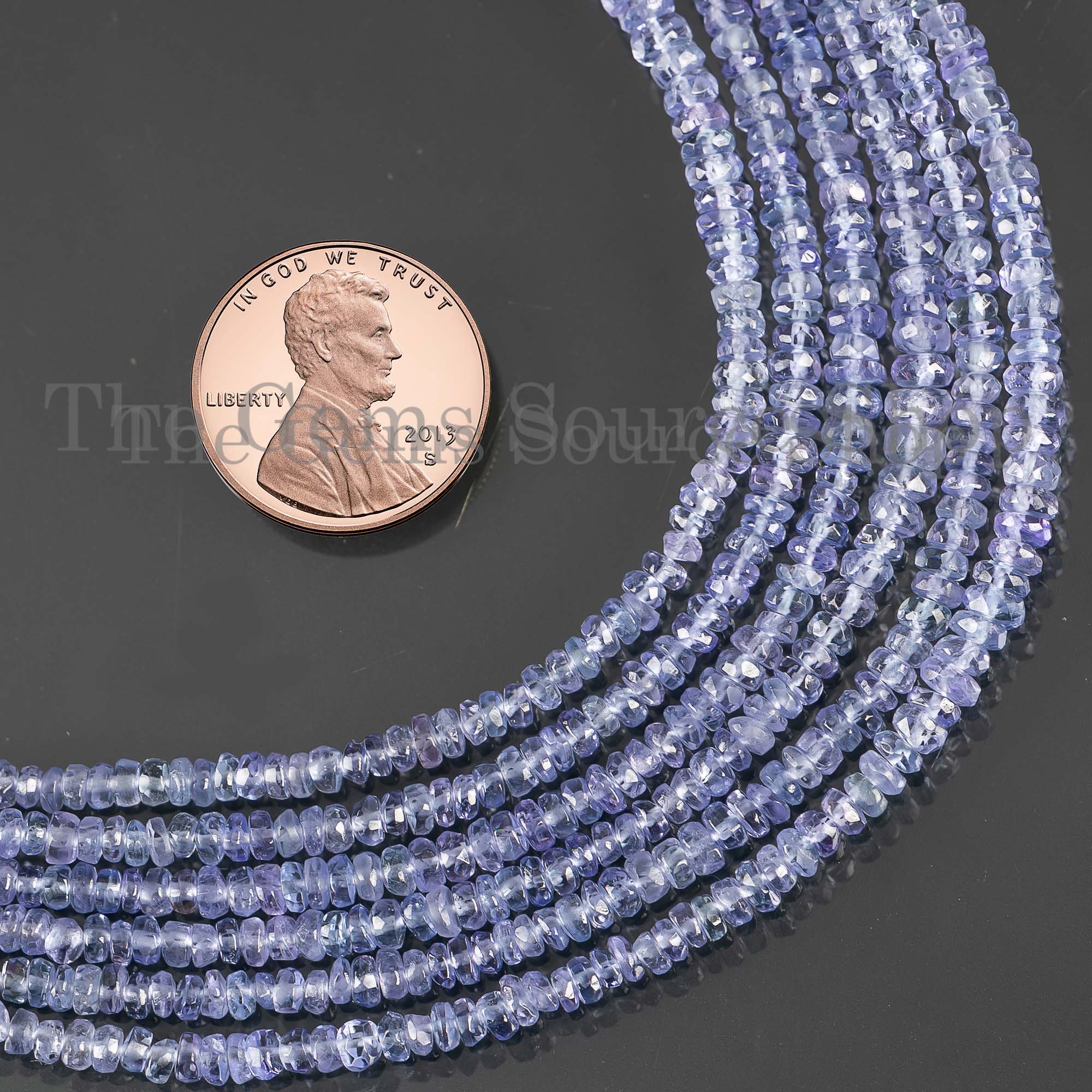 Natural Tanzanite Beads, Tanzanite Faceted Beads, Tanzanite Rondelle Beads, Gemstone Beads