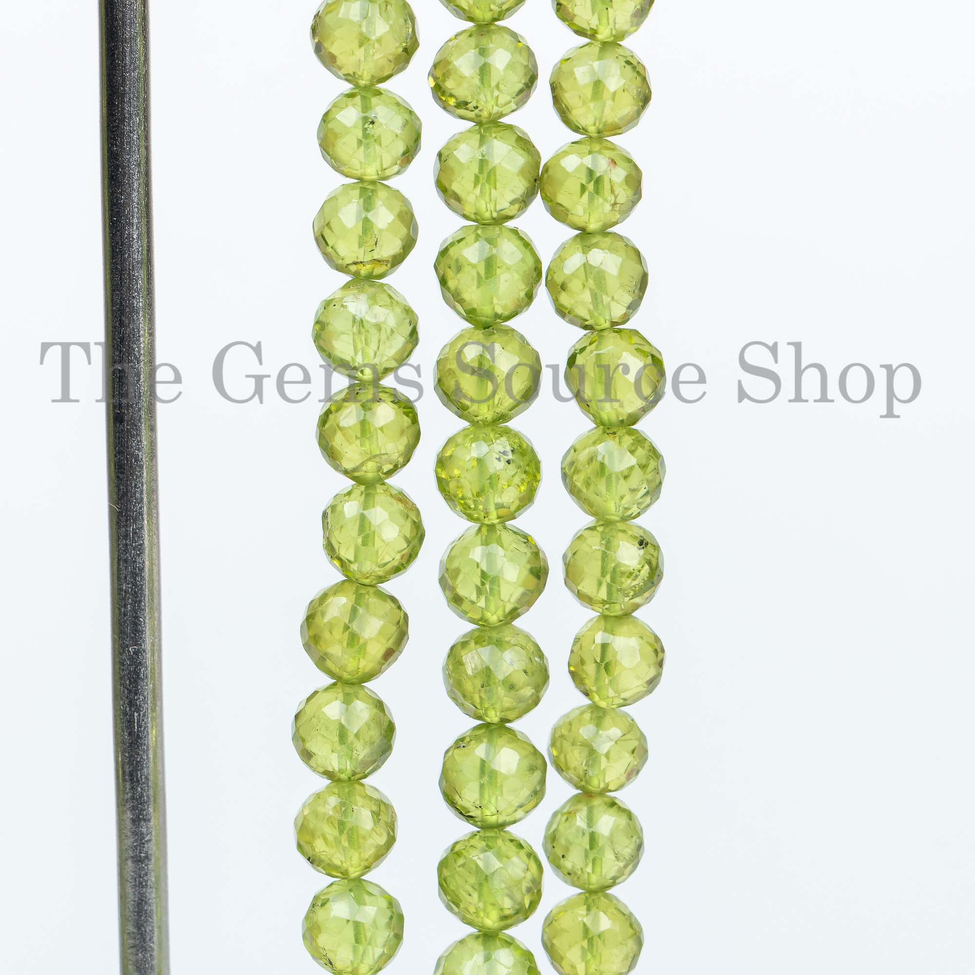 Top Quality Peridot Round Beads, Peridot Faceted Beads, Round Beads, 5.5-6mm, Peridot Beads, Round Faceted Beads, Beads For Jewelry