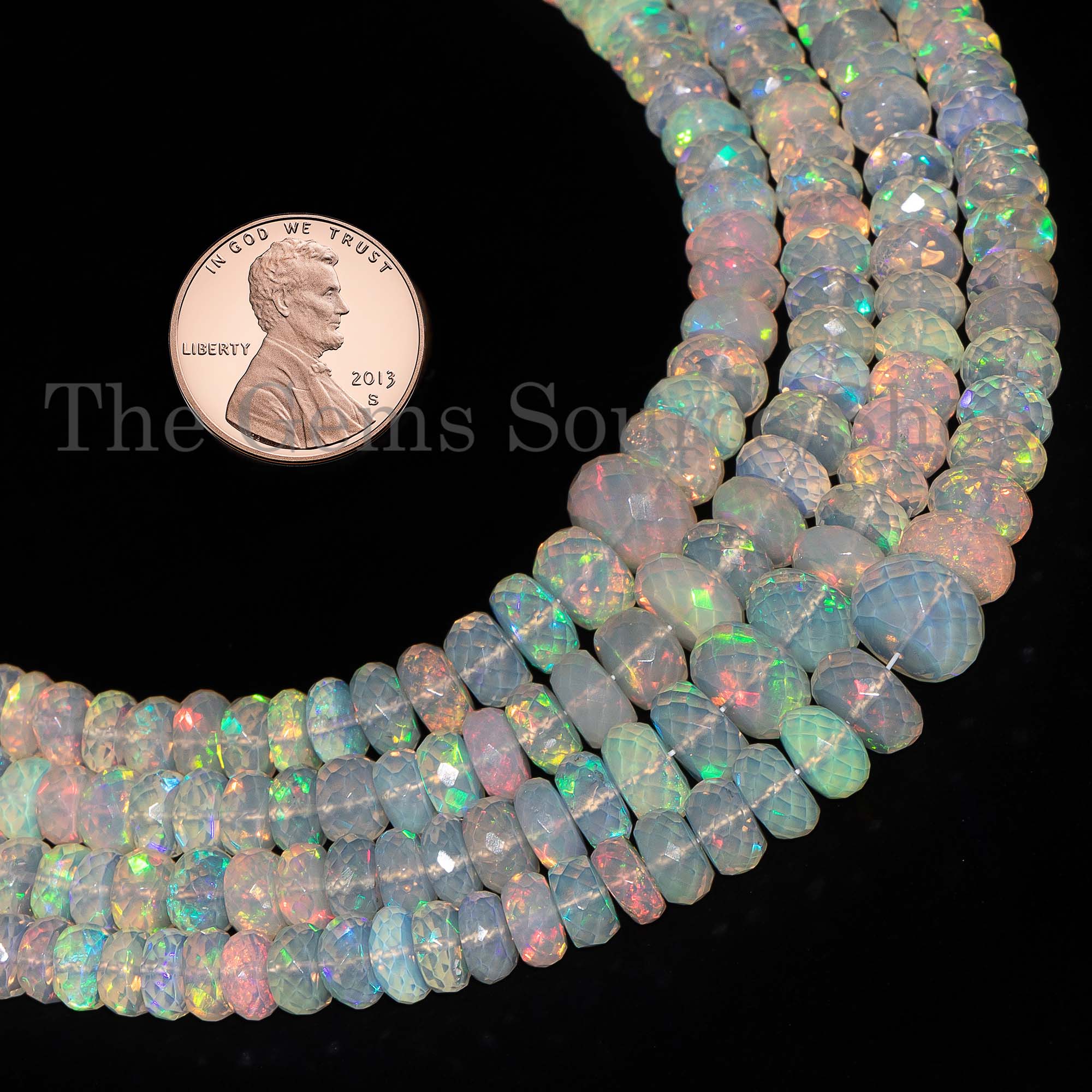 5-8mm Top Quality Ethiopian Opal Beads, Natural Opal Faceted Beads, Fire Opal Rondelle Beads, Opal Gemstone Beads, Big Size Opal Beads
