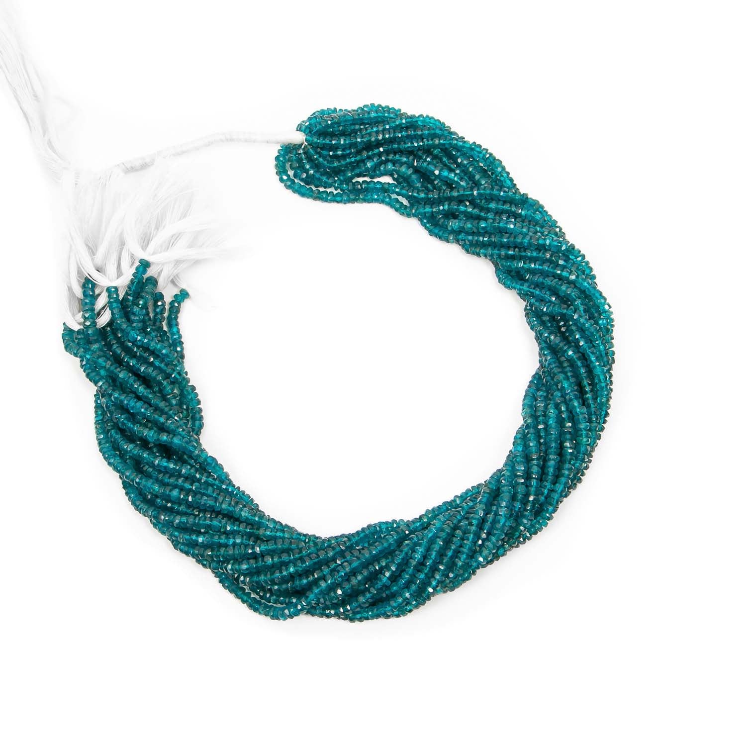 Neon Apatite Faceted Rondelle Beads, Gemstone Rondelle Beads, Wholesale Beads