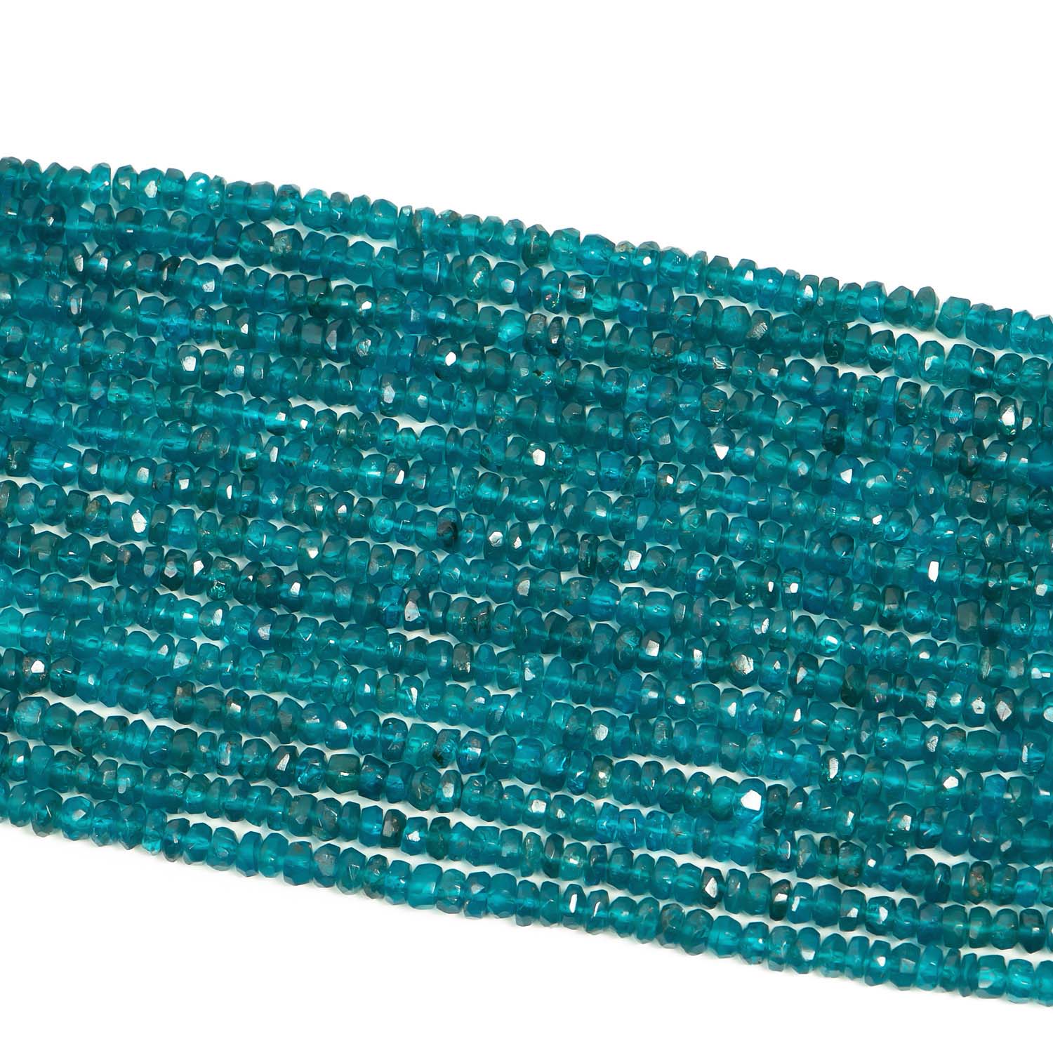 Neon Apatite Faceted Rondelle Beads, Gemstone Rondelle Beads, Wholesale Beads