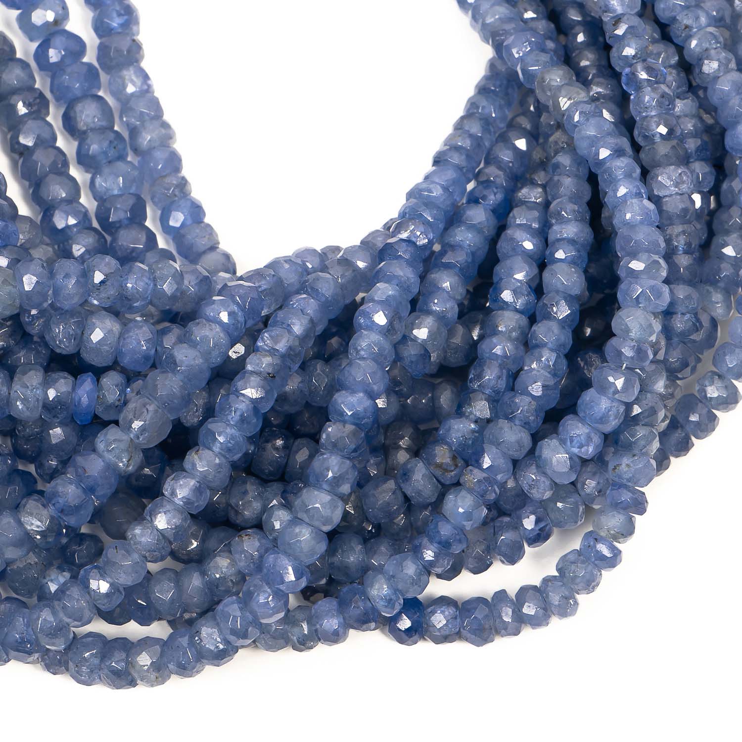 Natural Tanzanite Faceted Rondelle Beads, Gemstone Beads, Wholesale Beads