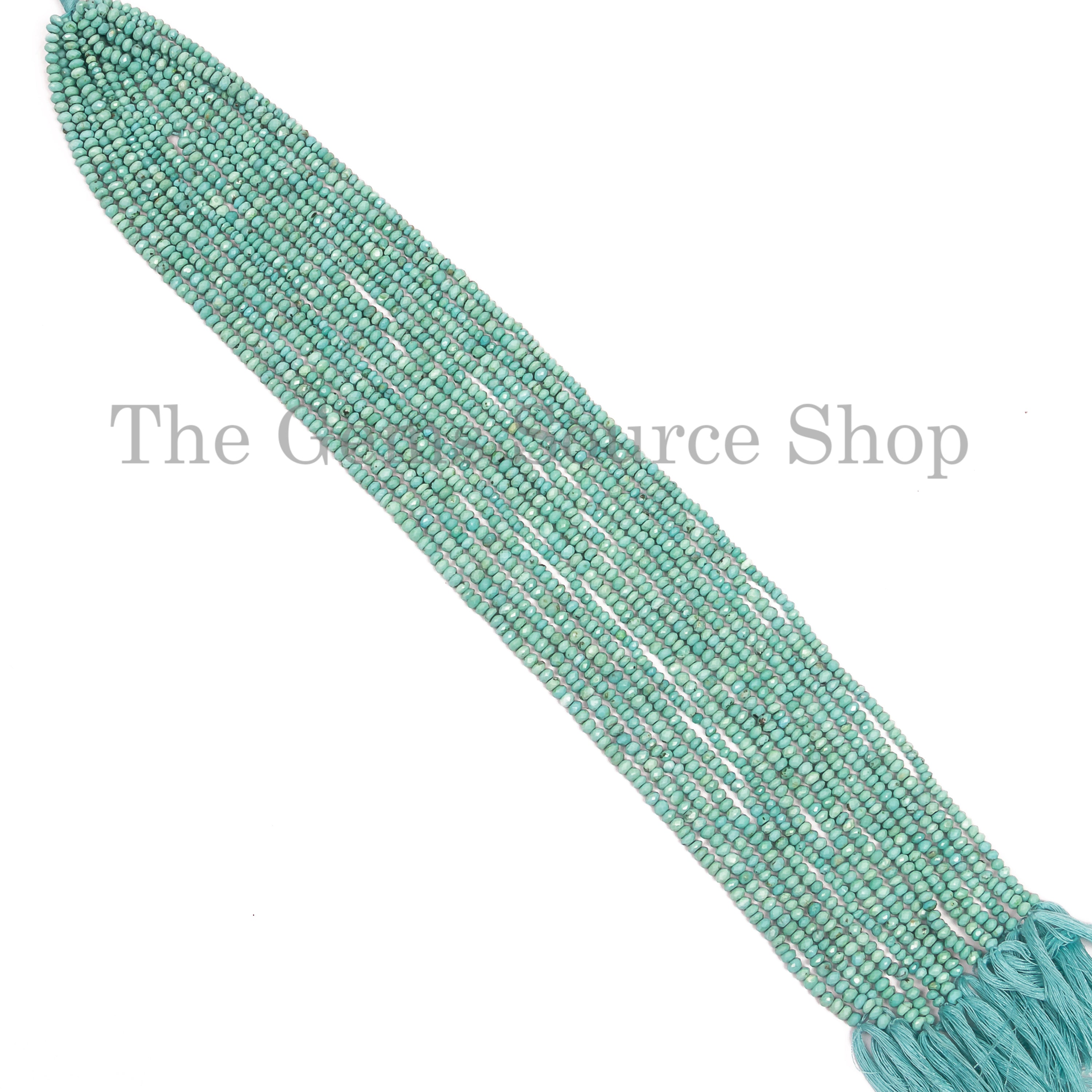 3.25-4mm Turquoise Faceted Rondelle Shape Beads TGS-4530