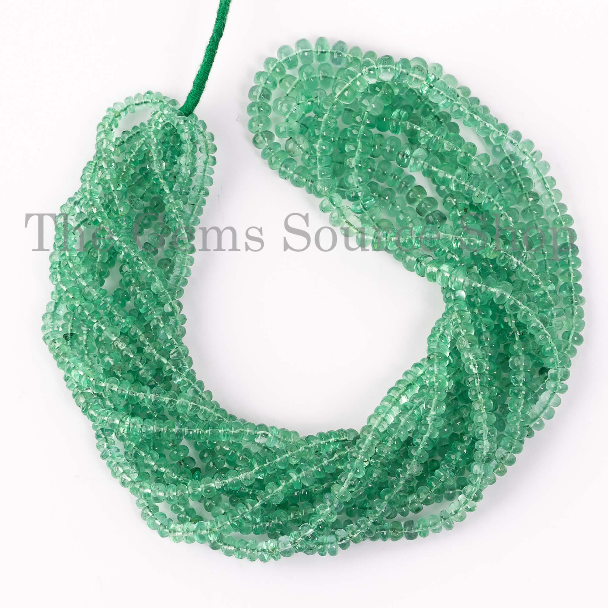 Colombian Emerald Beads, Emerald Smooth Beads, Emerald Rondelle Shape Beads, AAA Quality