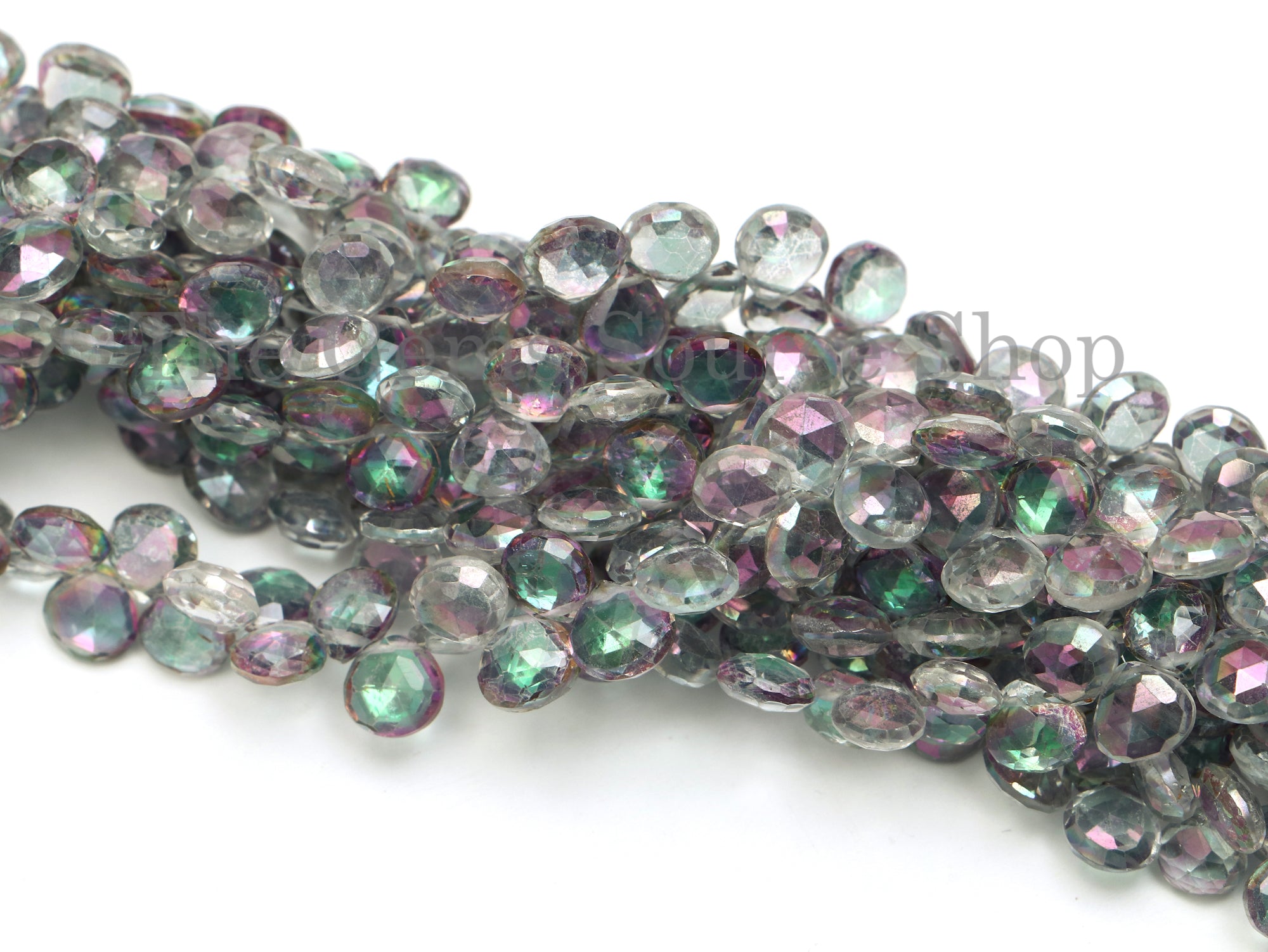 Mystic Topaz Beads, Mystic Topaz Heart Shape Beads, Mystic Topaz Faceted Beads, Mystic Topaz Gemstone Beads