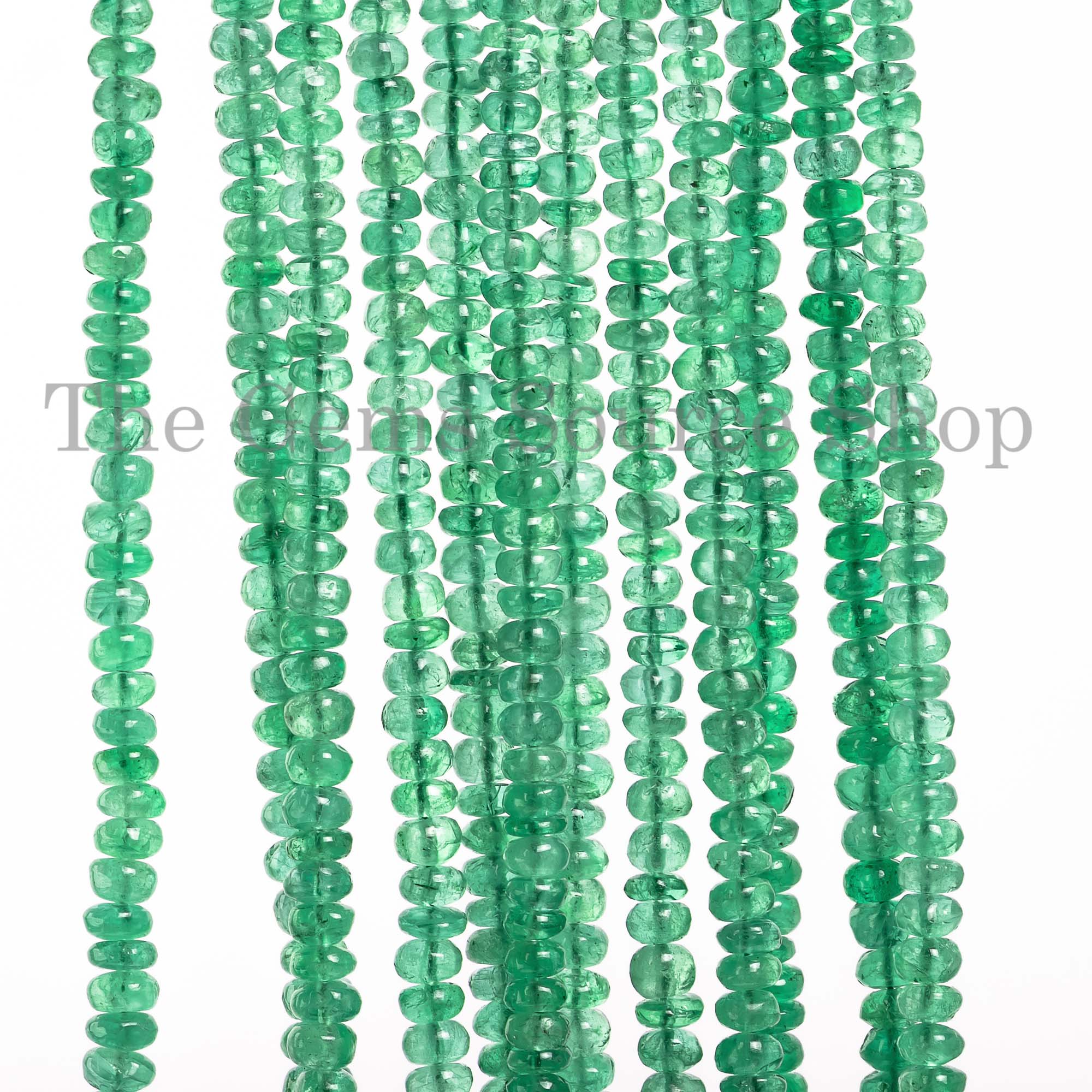 AAA Quality Emerald Beads, Emerald Faceted Beads, Emerald Rondelle Shape Beads, Wholesale Beads