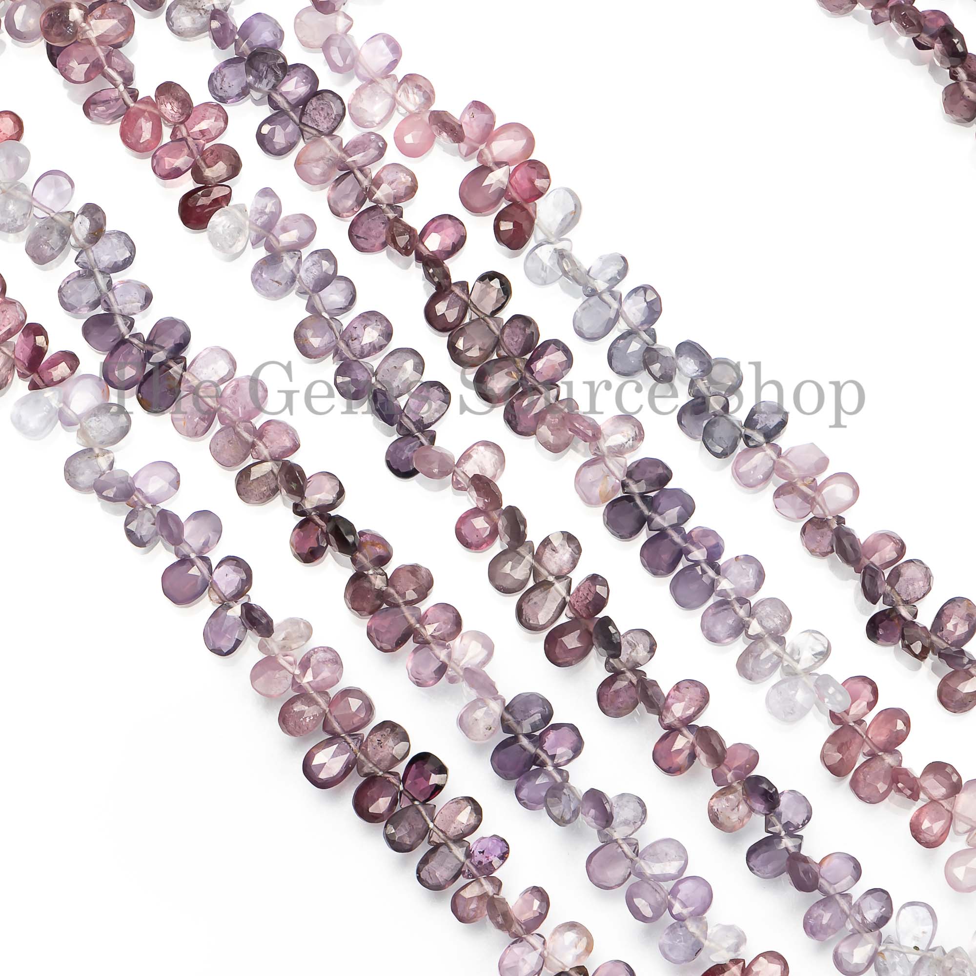 Spinel Faceted Beads, Lavender Spinel Beads, Faceted Beads, Pear Briolette