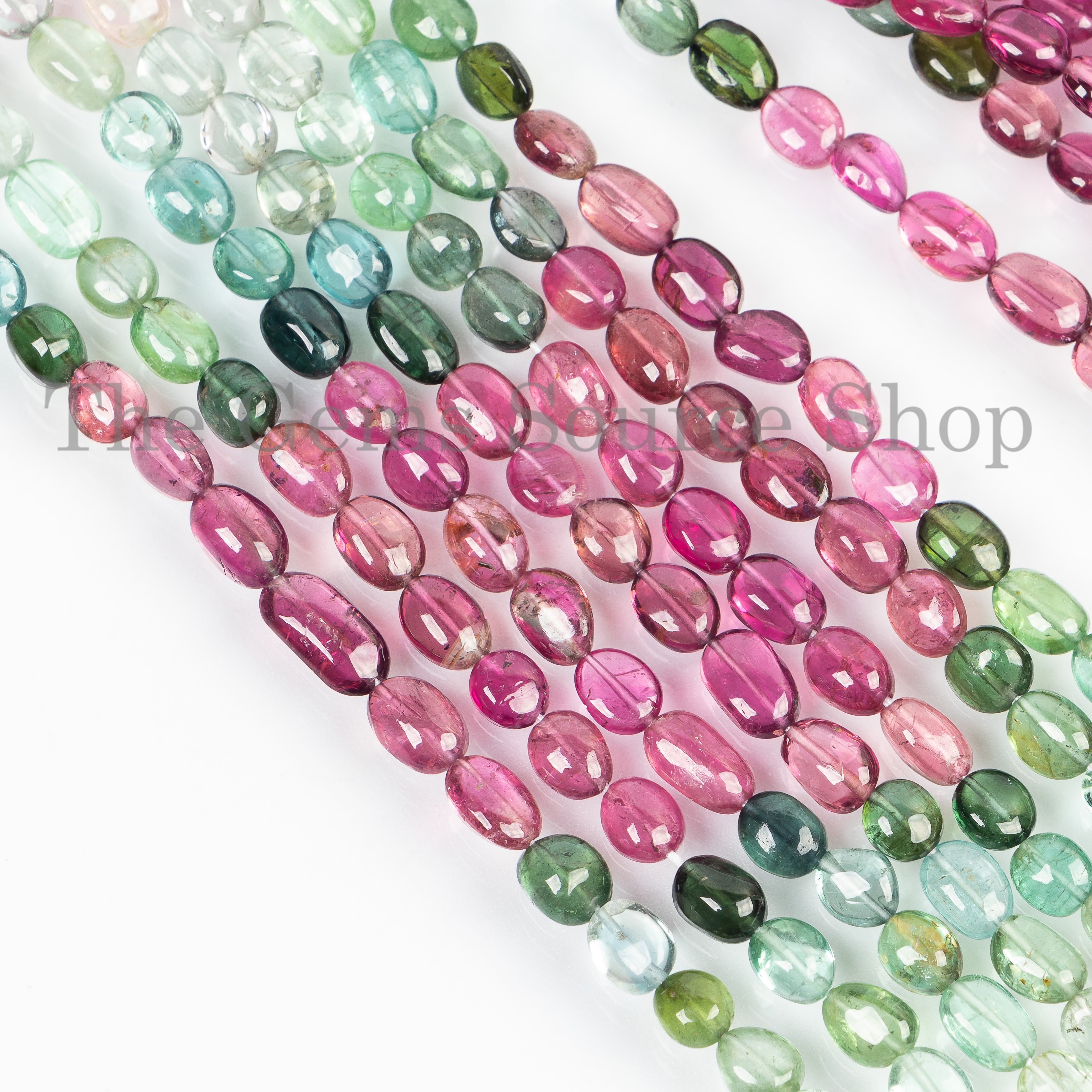 Top Quality Multi Tourmaline Beads, Tourmaline Oval Shape Gemstone Beads