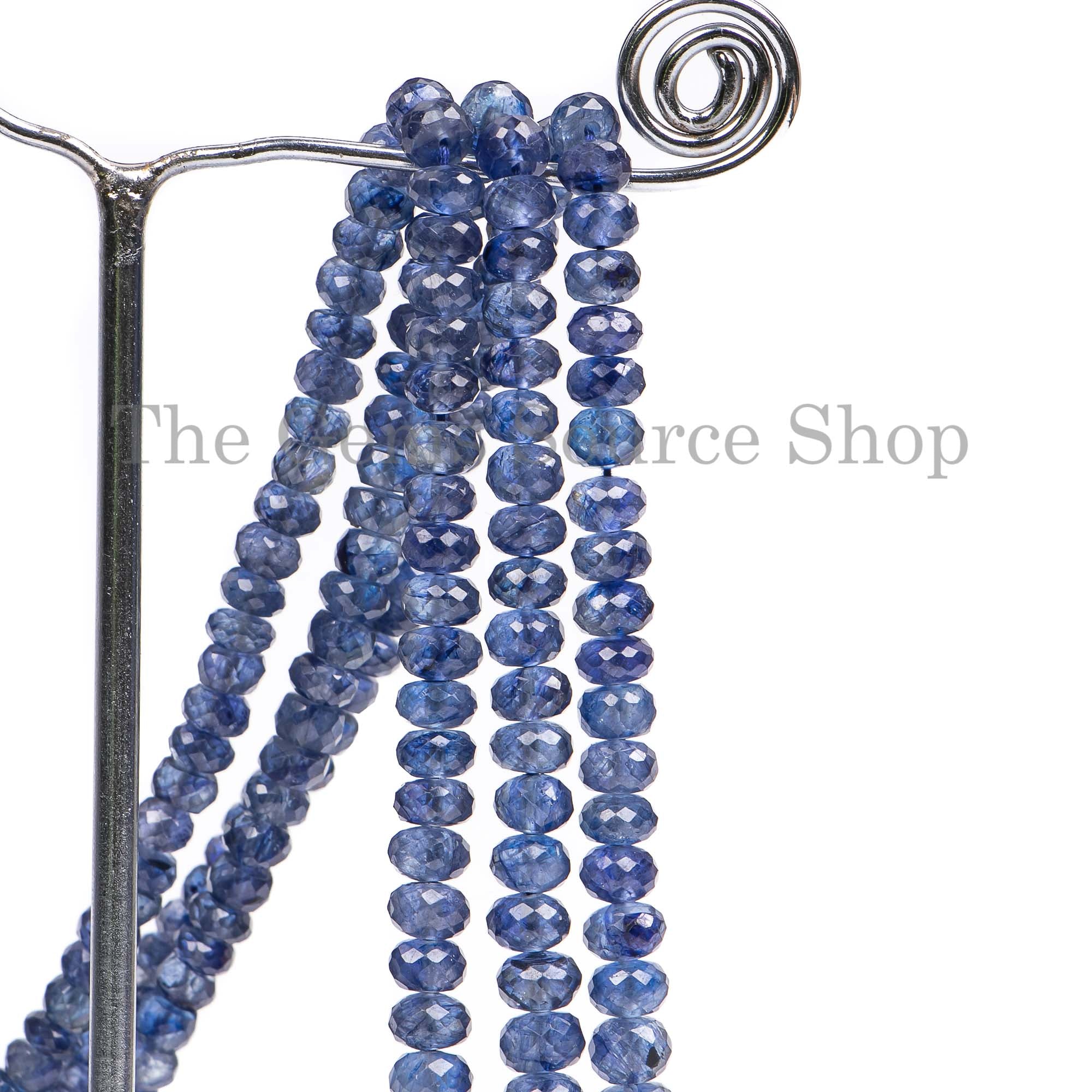 Top Quality Blue Sapphire Rondelle, Sapphire Beads, Faceted Rondelle Beads, Gemstone Beads