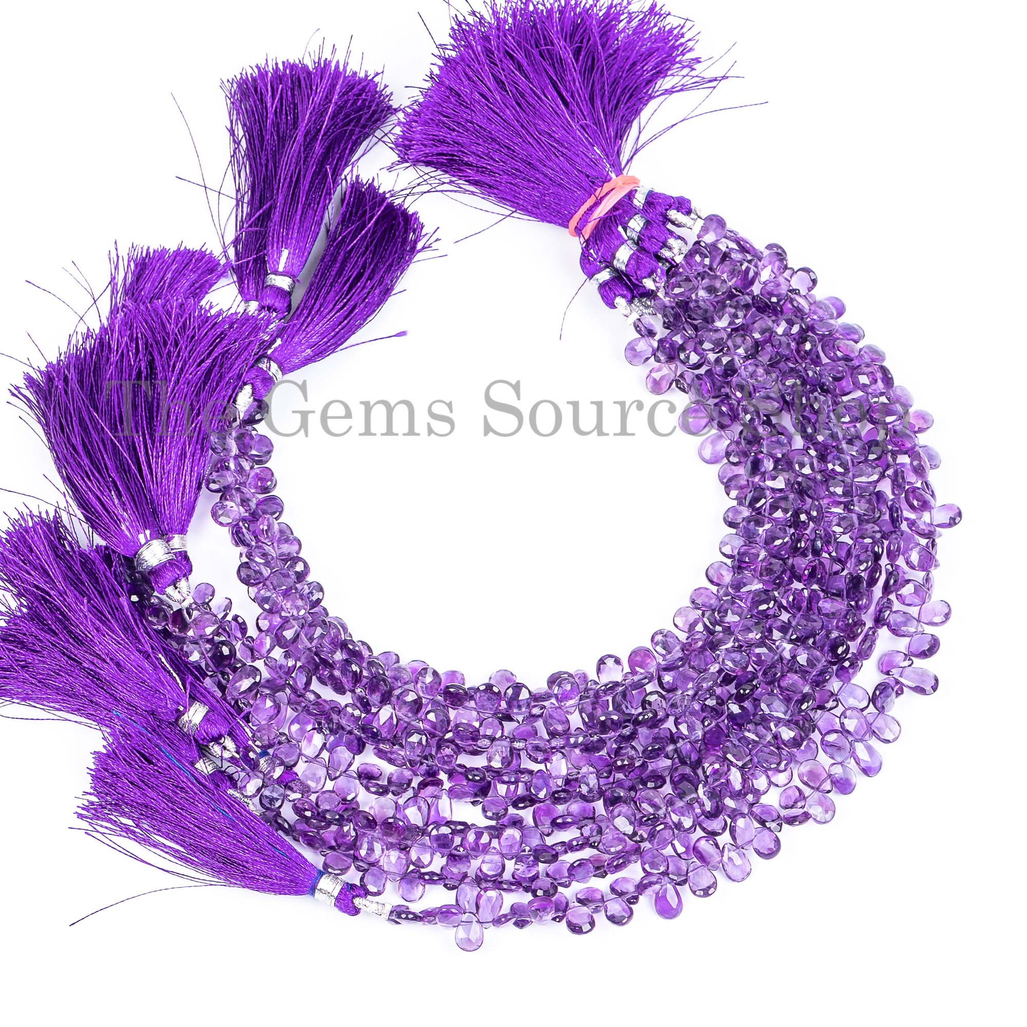 Amethyst Beads, Amethyst Pear Shape Beads, Amethyst Faceted Beads, Wholesale Beads
