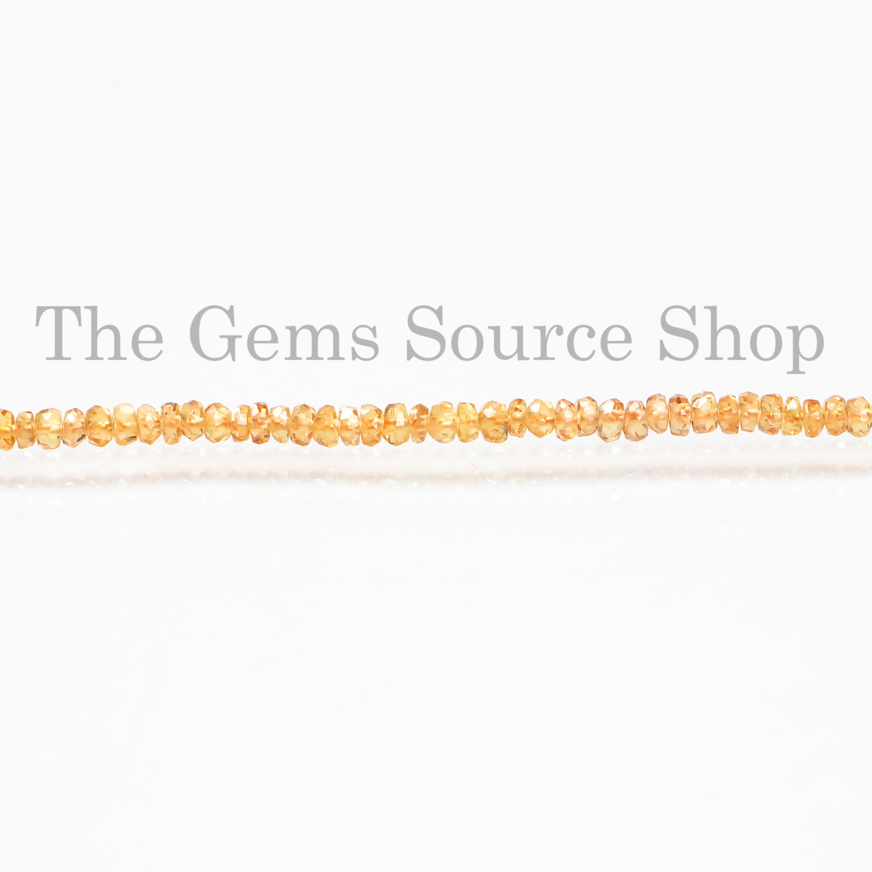 Orange Sapphire Faceted Roondelle Shape Gemstone Beads, Jewelry Craft Beads, Beaded Gemstone