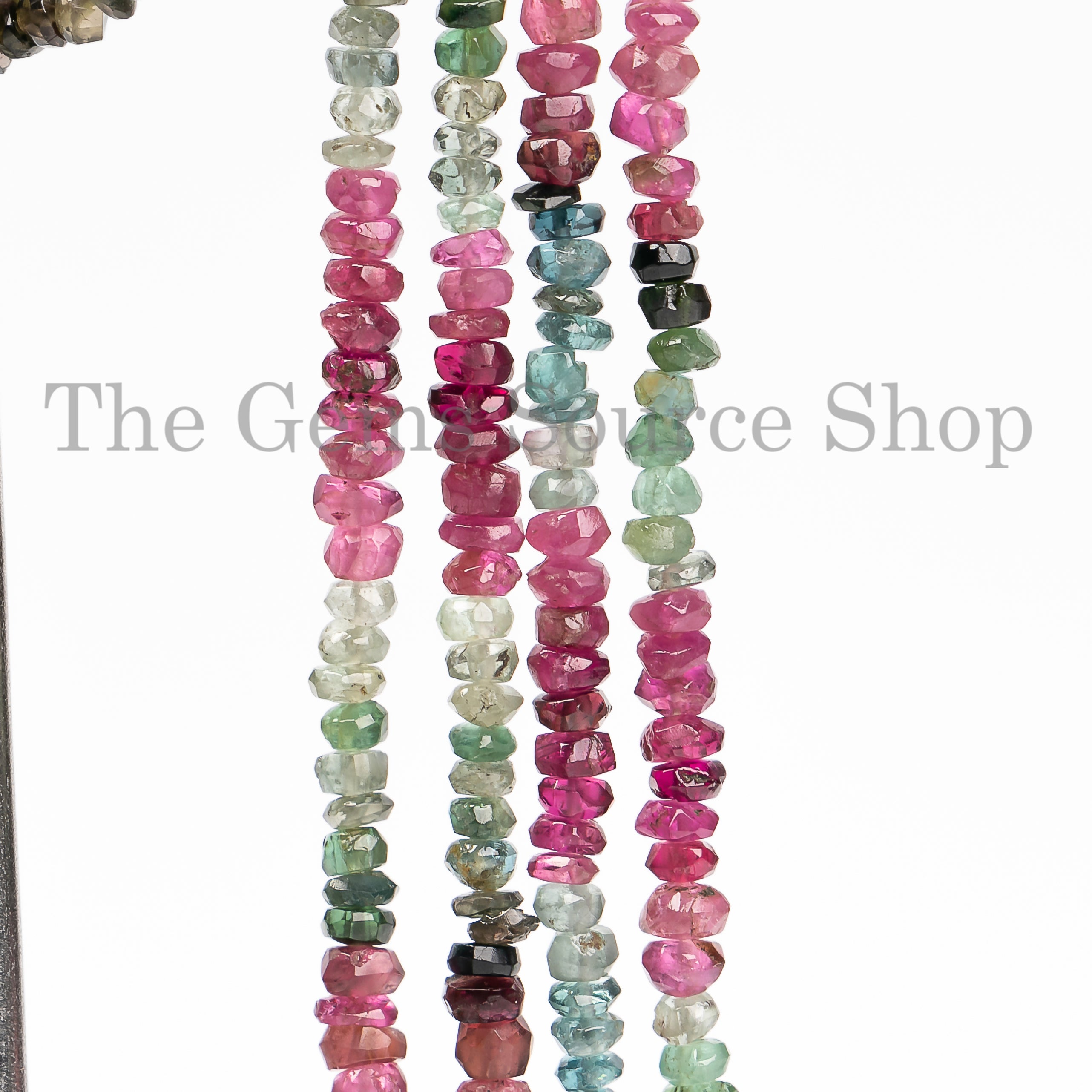 Wholesale Lot Of 3.5mm Multi Tourmaline Beads, Multi Tourmaline Faceted Beads, Tourmaline Rondelle Shape Beads, Gemstone Beads For Necklace