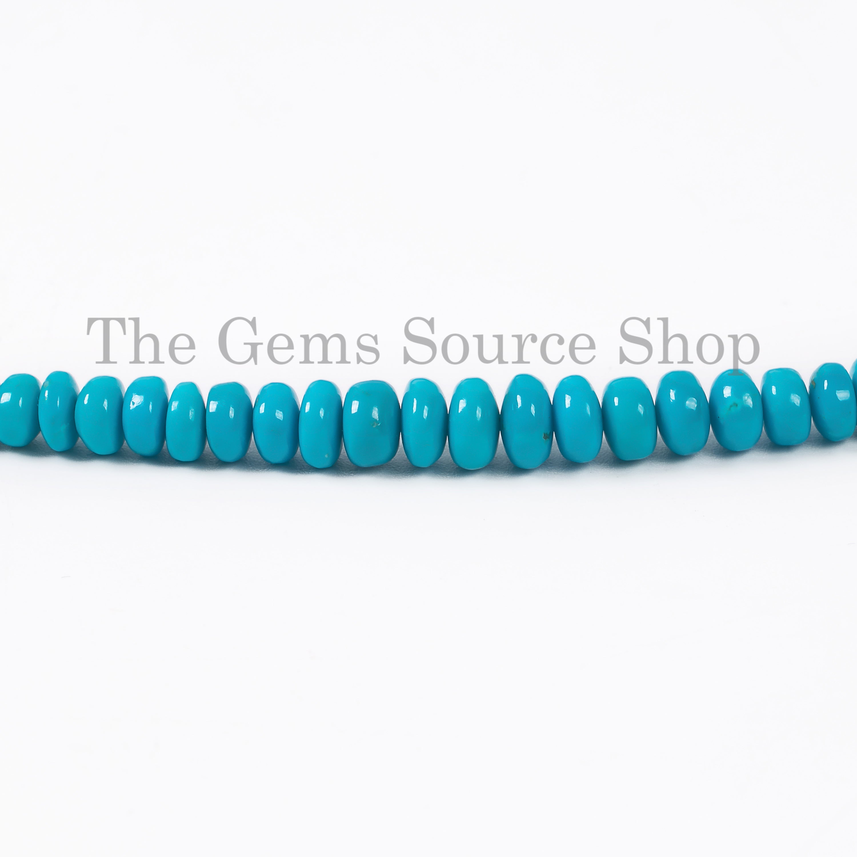 4-6 mm Sleeping Beauty Turquoise Smooth Rondelle Beads TGS-4533