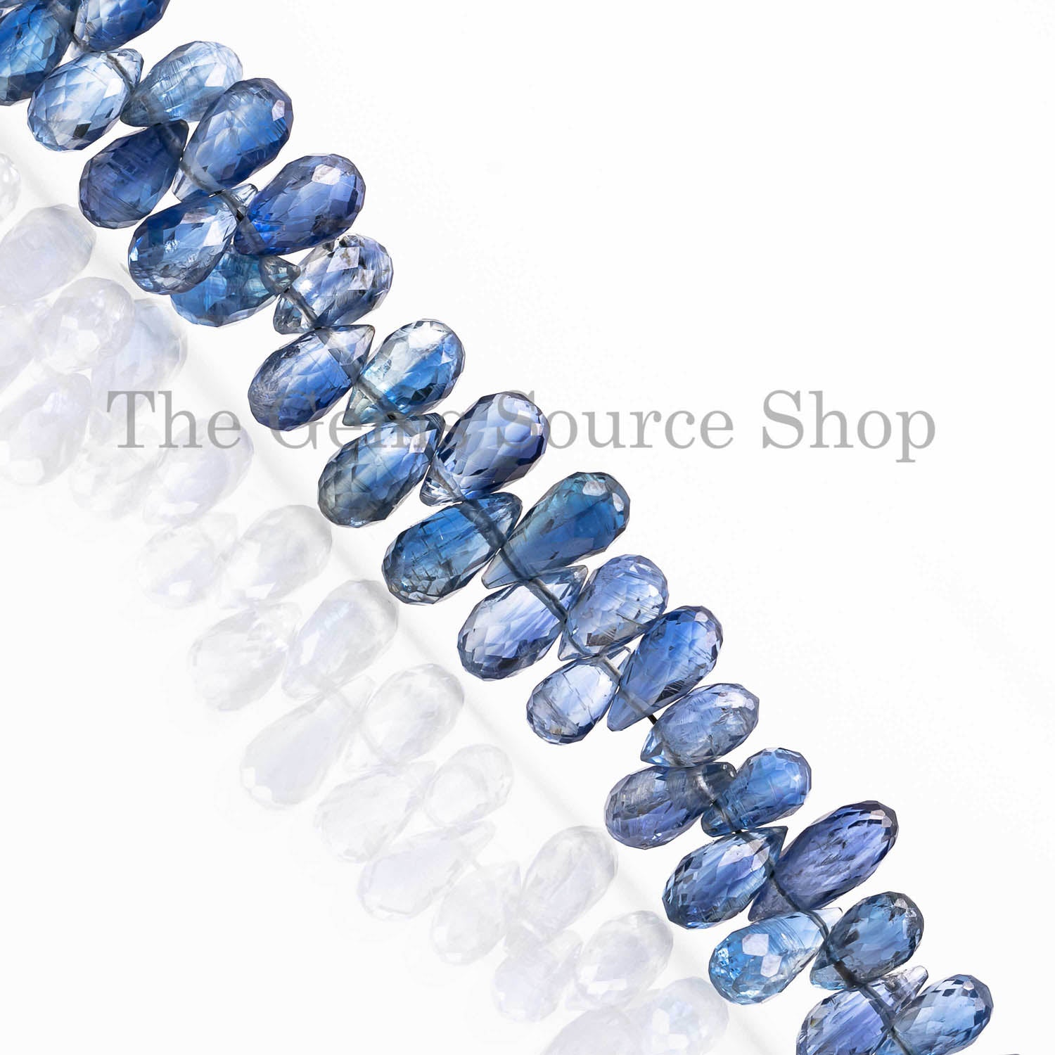 Kyanite Gemstone Beads, Kyanite Faceted Drop Shape Beads