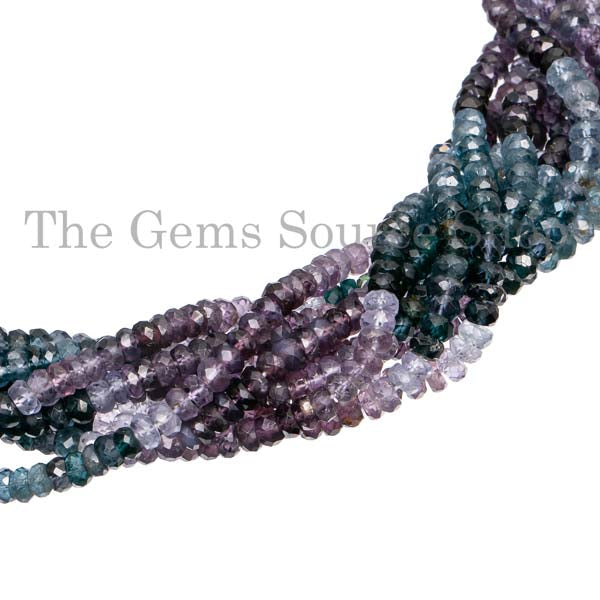 Natural Lavender Spinel Faceted Rondelle Beads, Lavender Spinel Beads, Gemstone Rondelle
