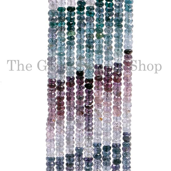 Natural Lavender Spinel Faceted Rondelle Beads, Lavender Spinel Beads, Gemstone Rondelle