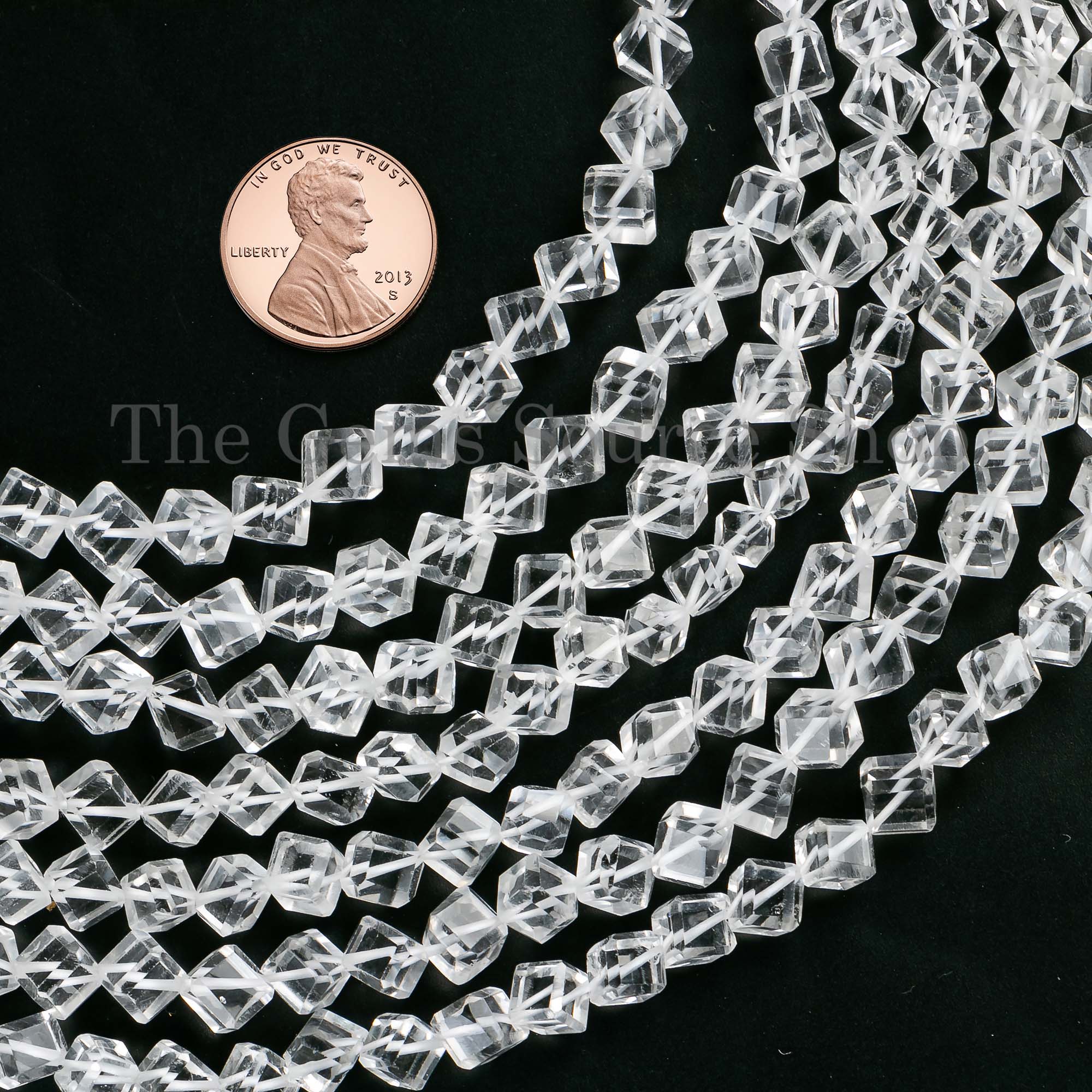 Crystal Quartz Faceted Box Shape Beads, Crystal Quartz Beads, Box Shape Beads, Faceted Beads