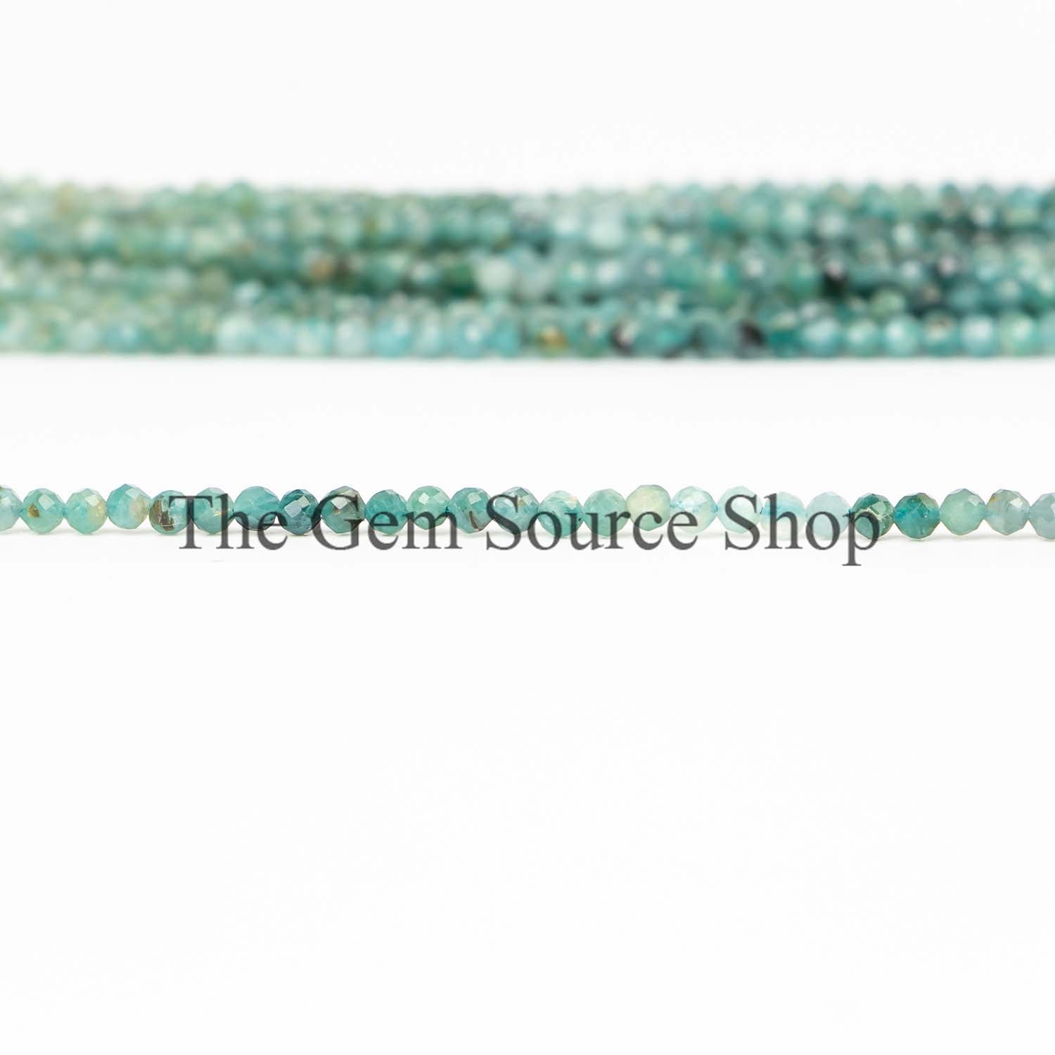 3.5-4mm -Natural Grandidierite Faceted Machine Cut Rondelle Shape Beads