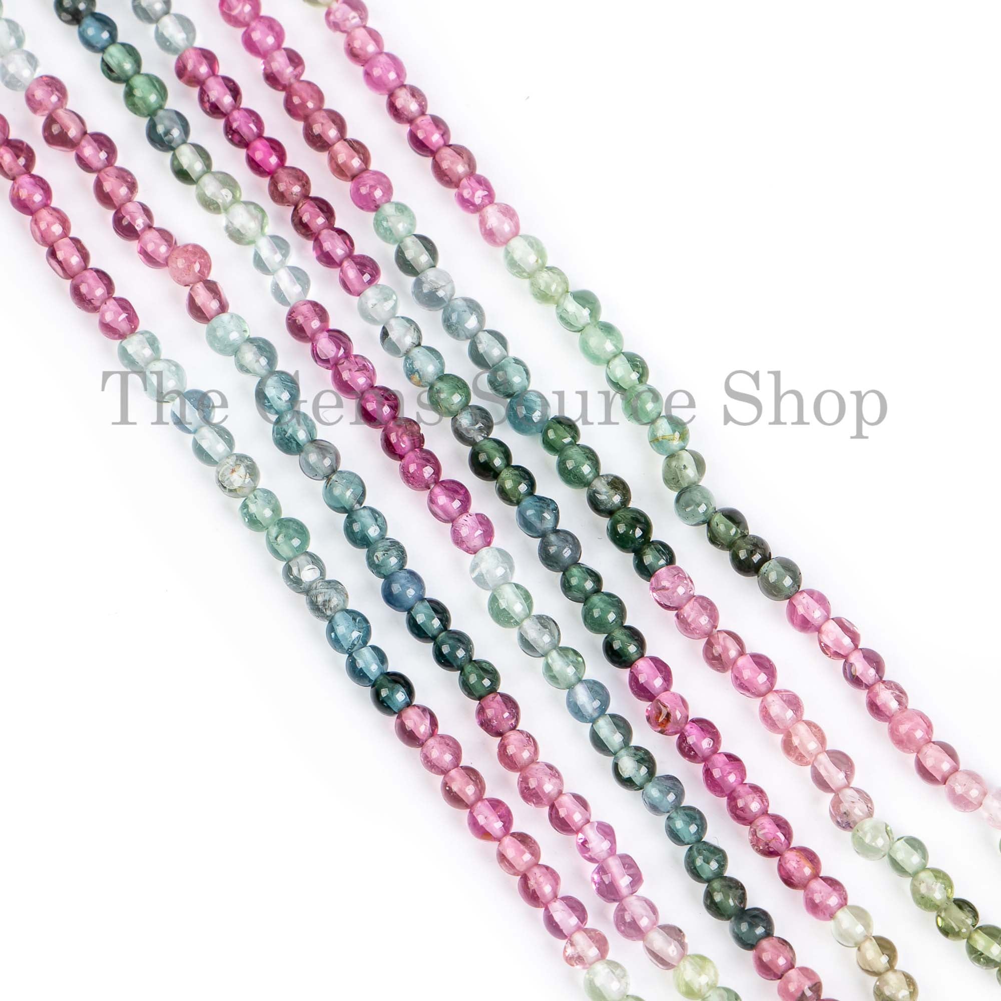 Natural Multi Tourmaline smooth Rondelle Beads  TGS-2720