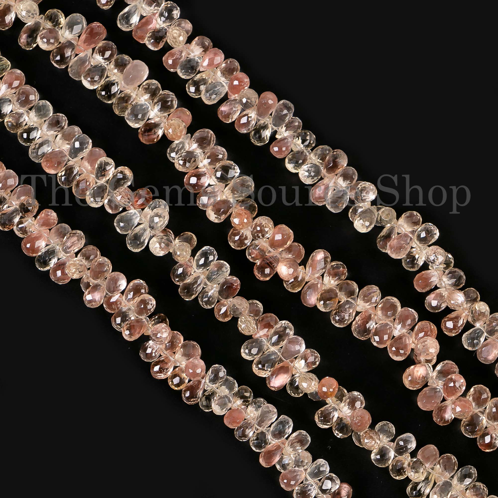 Natural Oregon Sunstone 4.5x7-5x8.5mm Tear Drop Briolette, Sunstone Drop Beads, Oregon Sunstone Beads, AAA Quality Oregon Sunstone Gemstone