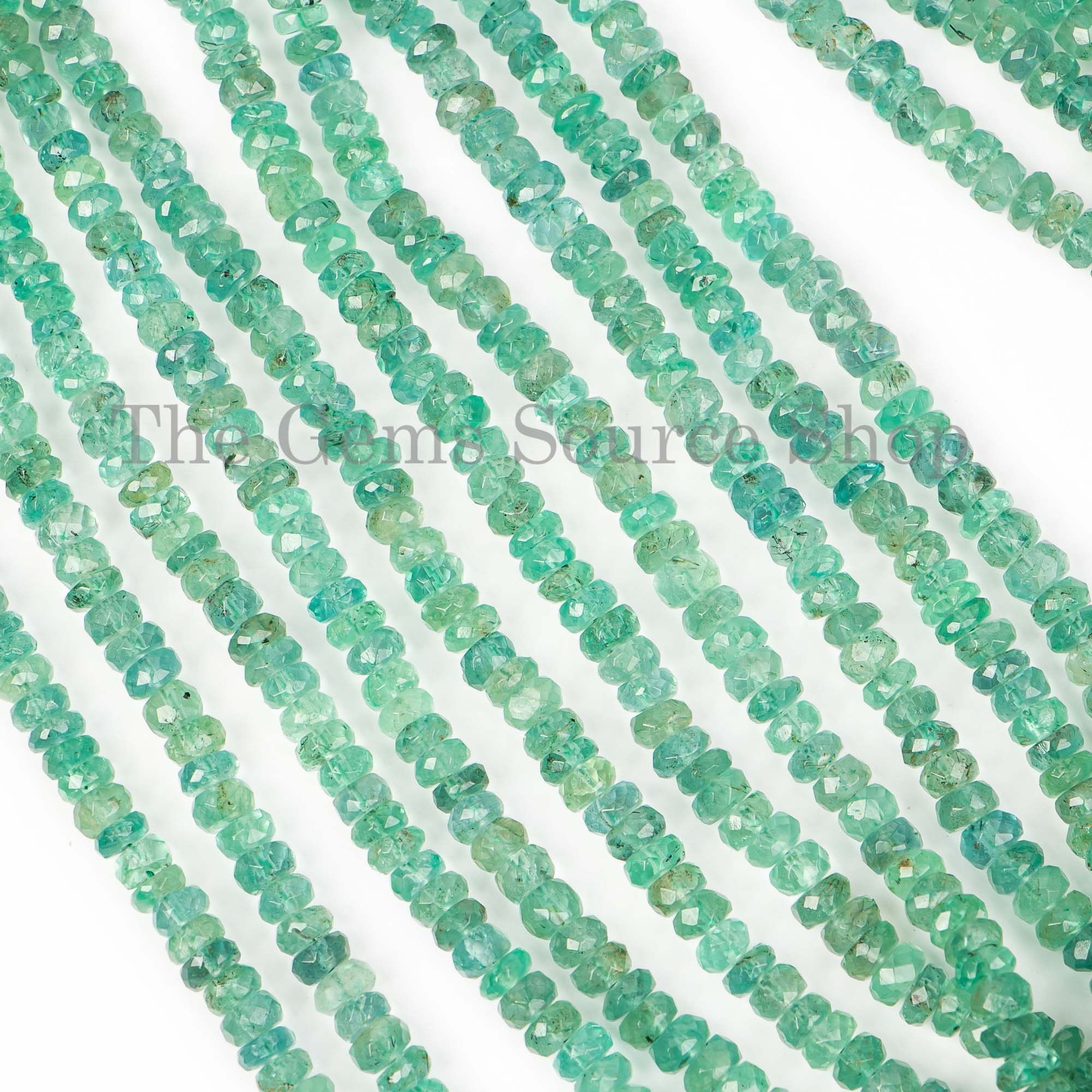 Colombian Emerald Rondelle, Emerald Rondelle Beads, Emerald Beads, Rondelle Beads,Gemstone Beads