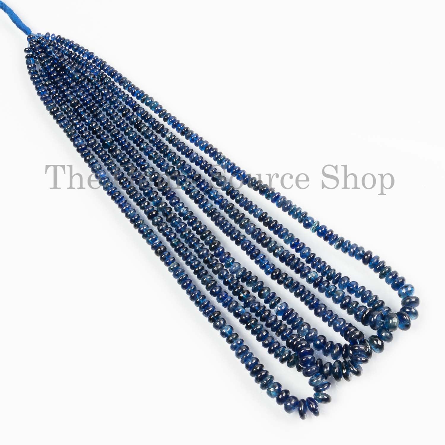 Kyanite Beads, Kyanite Rondelle Beads, Kyanite Smooth Beads, Kyanite Gemstone Beads