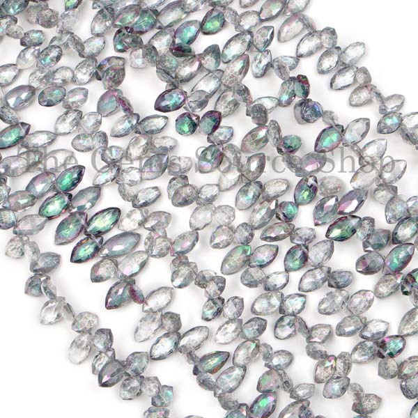 Mystic Topaz Marquise Beads, Mystic Topaz Beads, Topaz Faceted Beads, Marquise Briolette