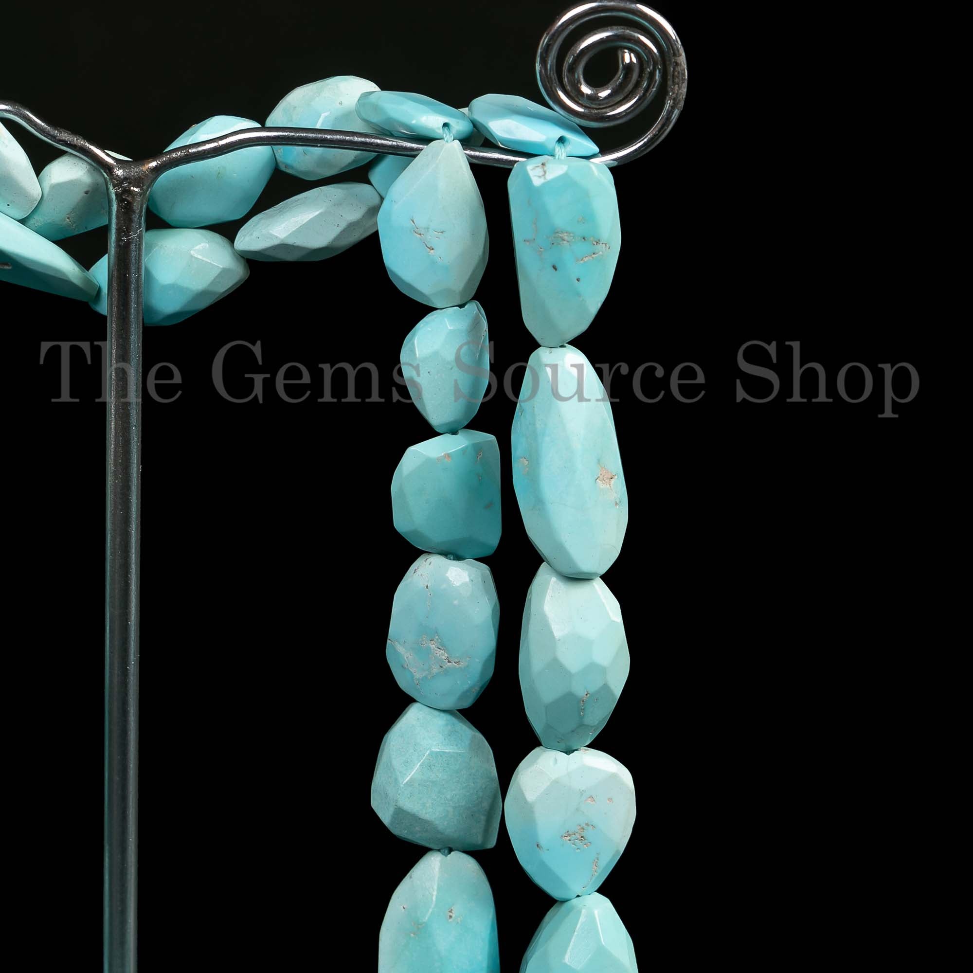 Natural Turquoise Nuggets, Turquoise Briolette Tumbles, Fancy Turquoise Strand, Jewelry Making Beads