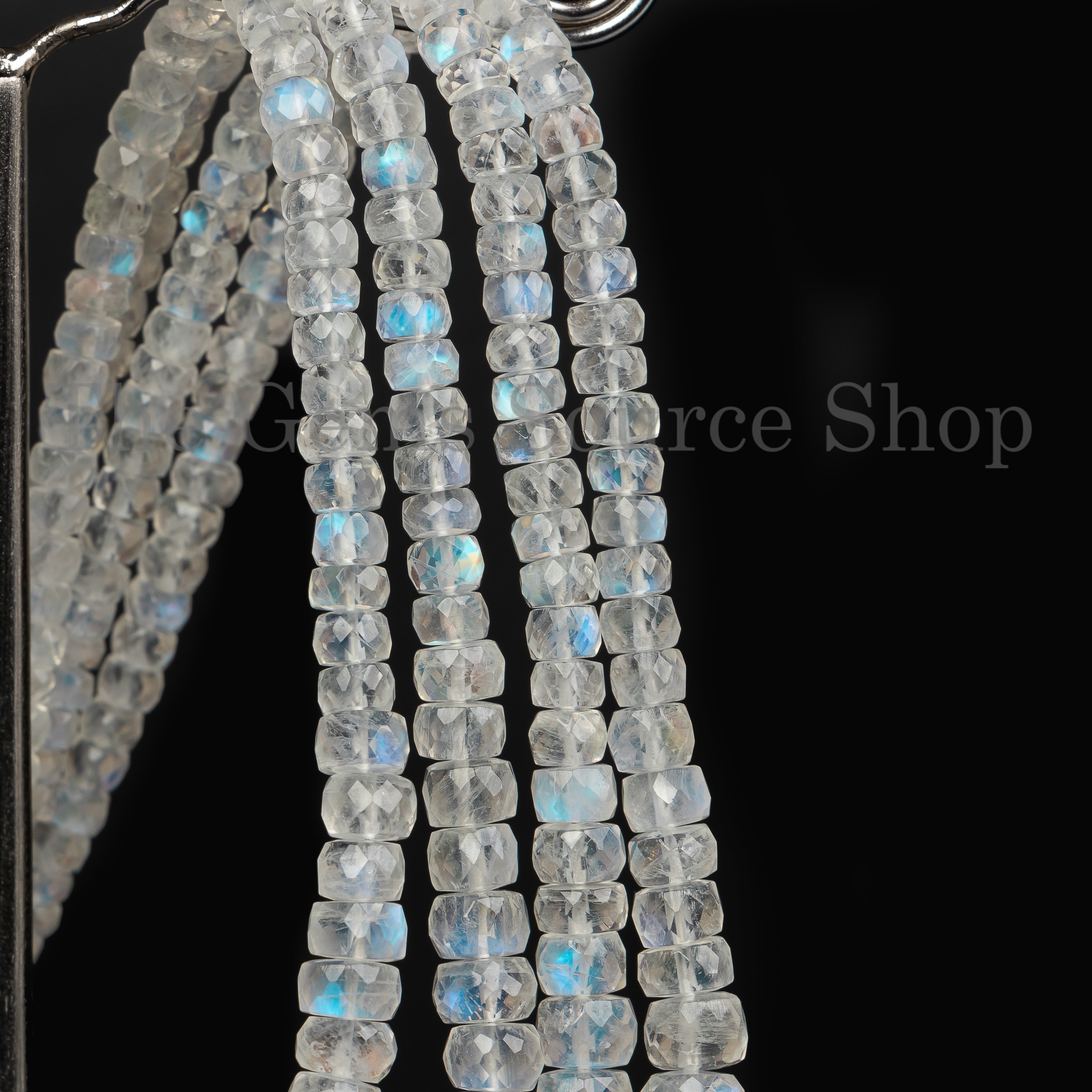Top Quality Rainbow Moonstone Beads, Rainbow Moonstone Faceted Tyre Shape, Wholesale Gemstone Beads