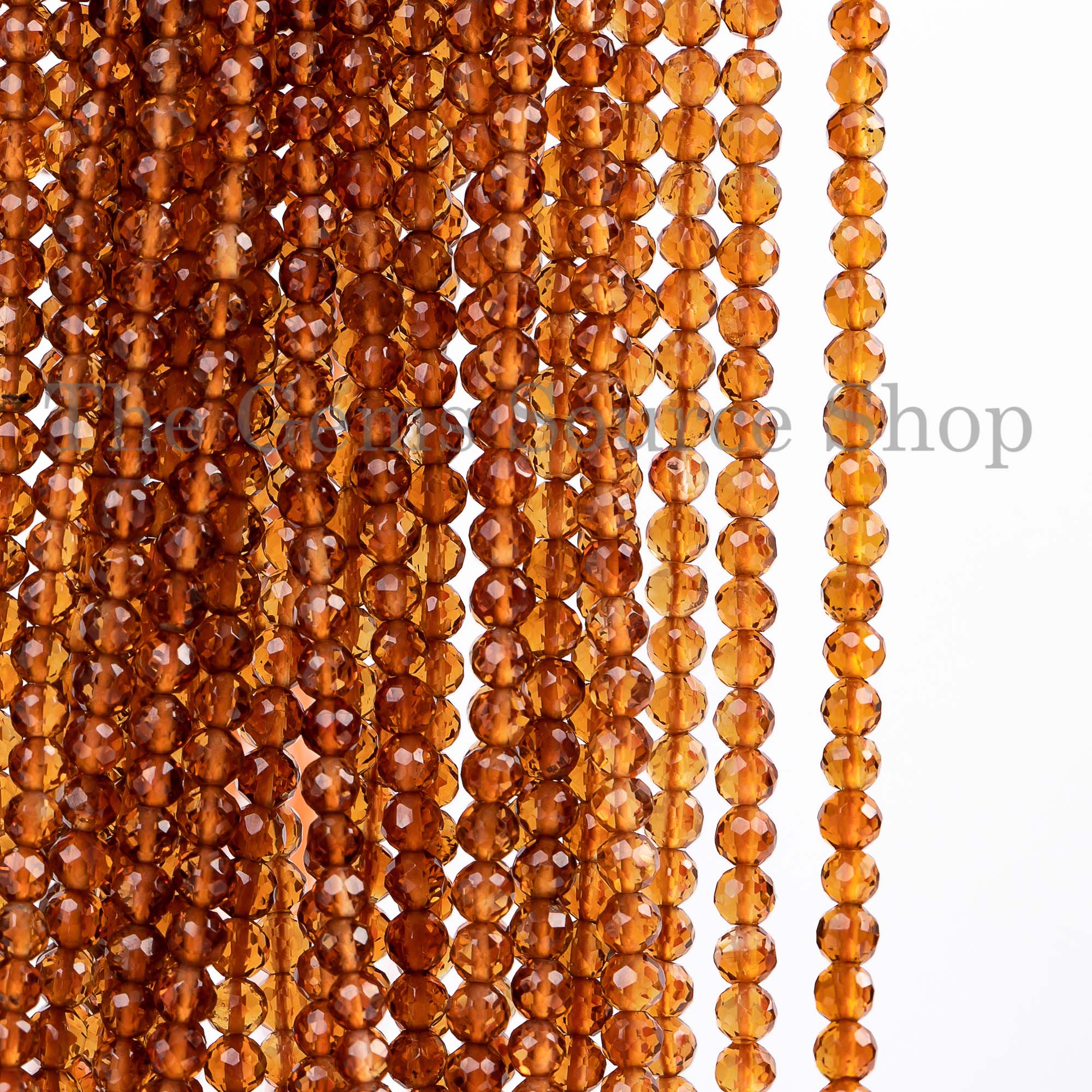 3-3.5mm Madeira Citrine Beads, Citrine Faceted Beads, Citrine Rondelle Beads, Citrine Rondelle, Gemstone Beads