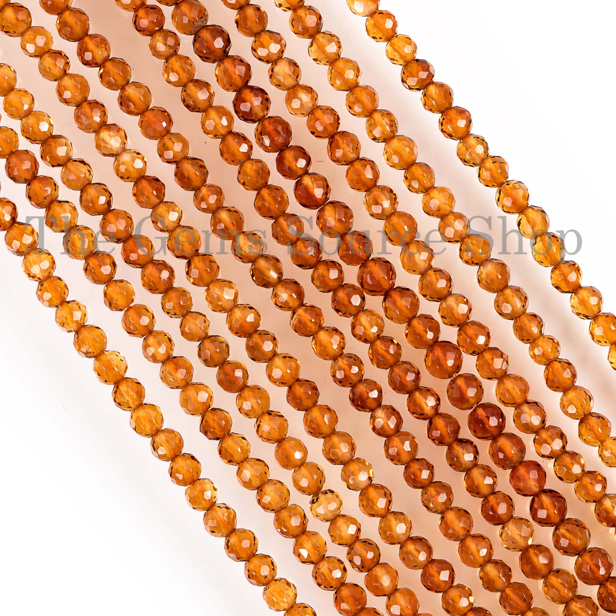 3-3.5mm Madeira Citrine Beads, Citrine Faceted Beads, Citrine Rondelle Beads, Citrine Rondelle, Gemstone Beads