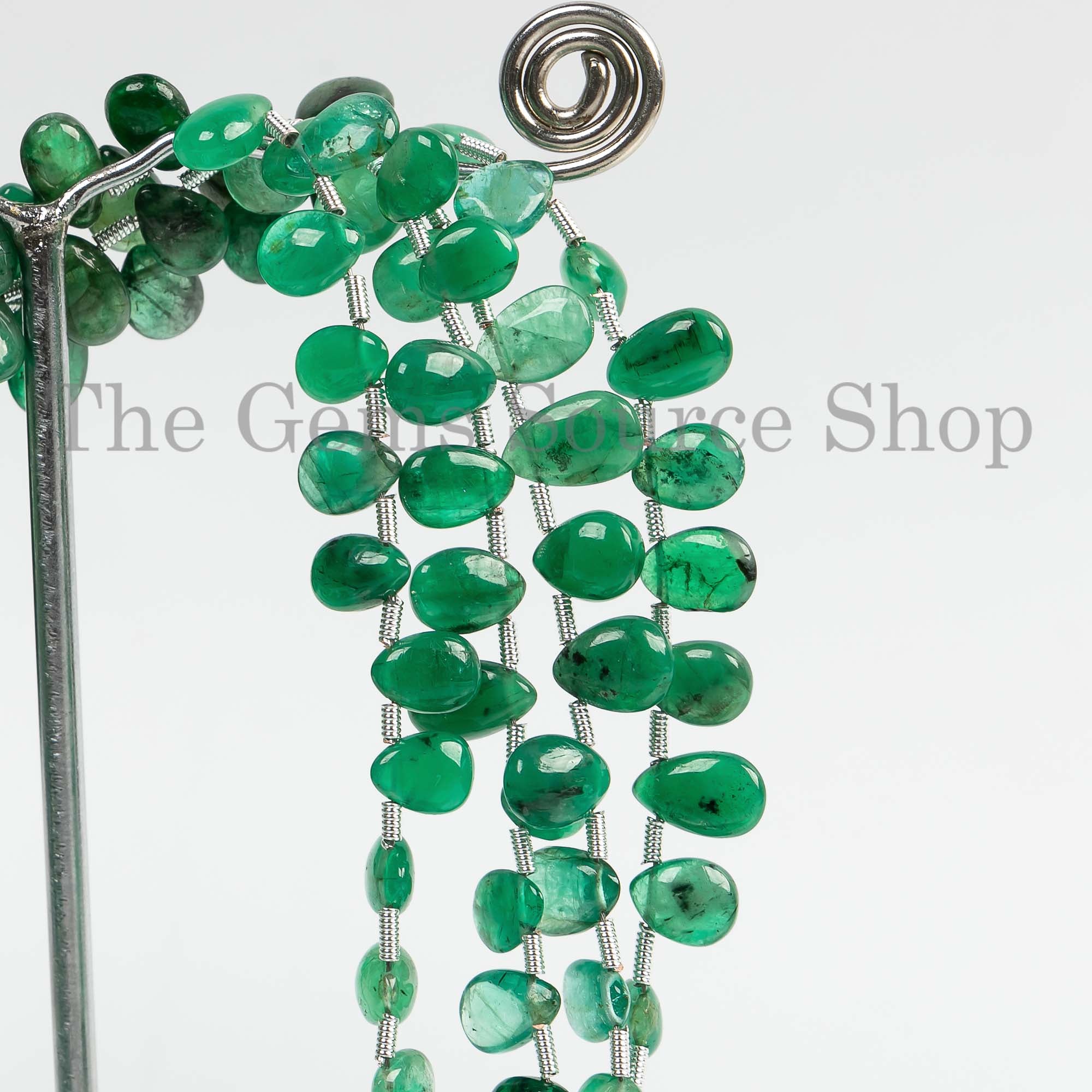 Shaded Emerald Smooth Pear Beads, 6x8-6.5x9mm Side Drill Gemstone Beads, Jewelry Making Beads, Pear Briolette, Smooth Beads