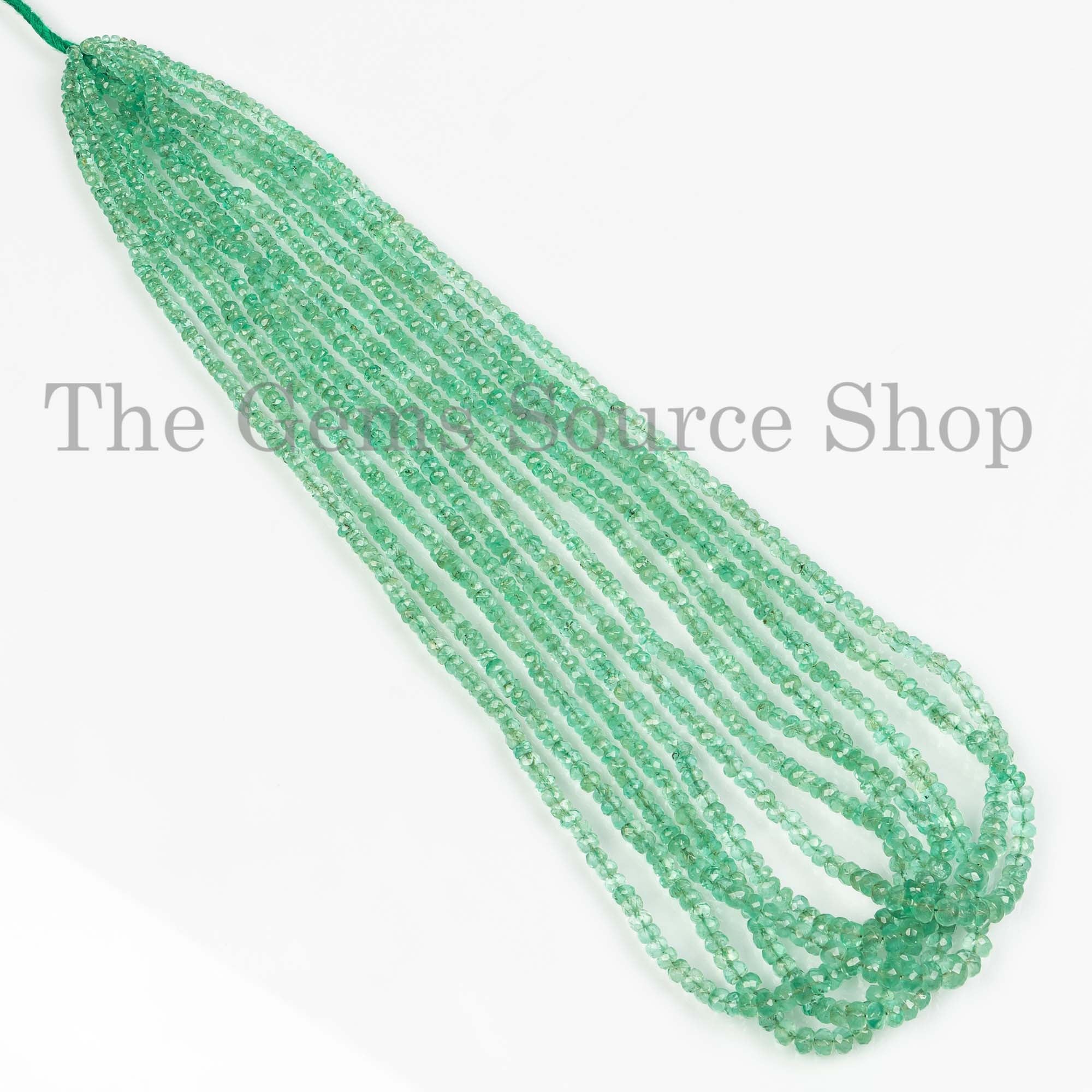 Emerald Beads, Emerald Faceted Beads, Emerald Rondelle Shape Beads, Wholesale Beads