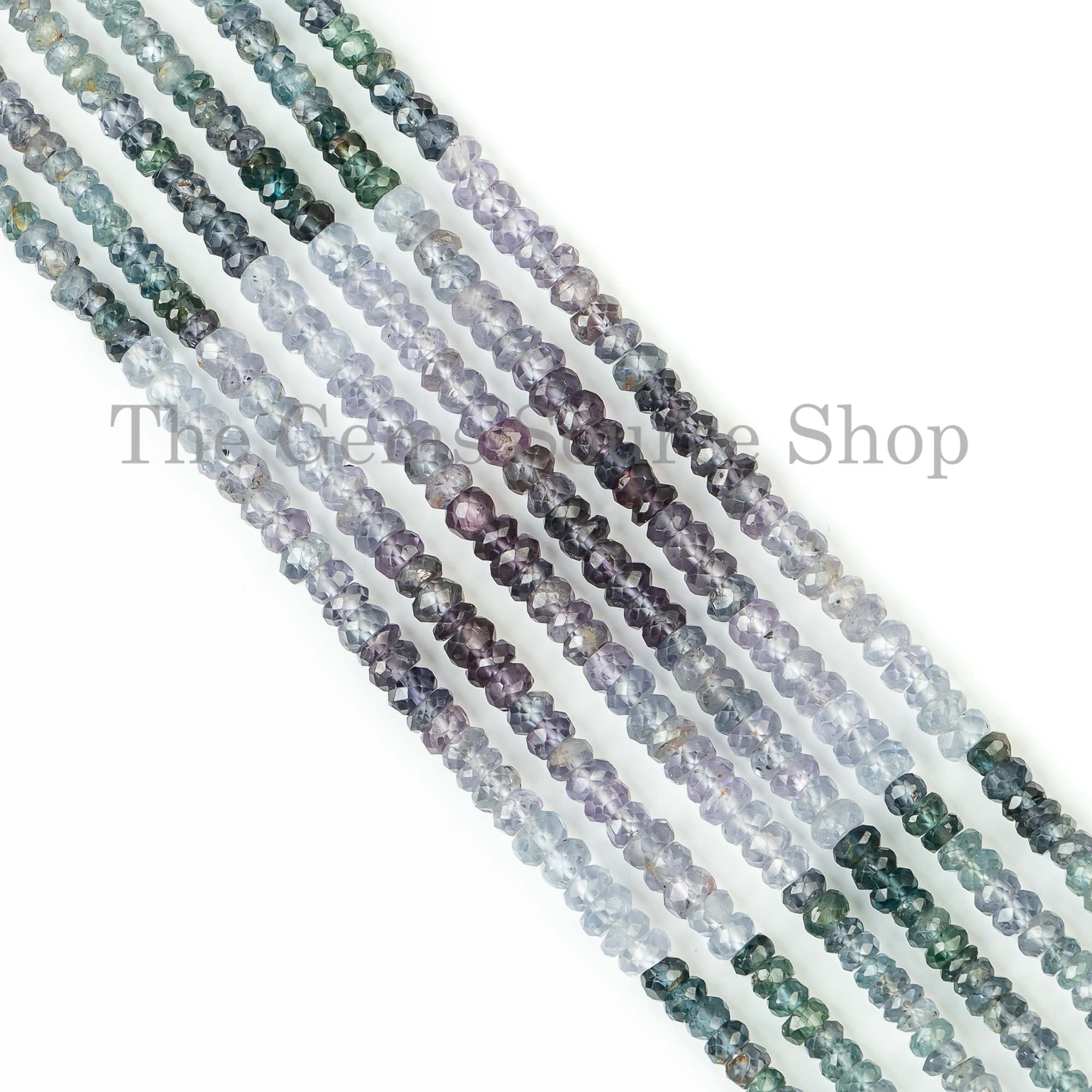 Multi Spinel Faceted Rondelle Shape Beads, Multi Spinel Faceted Beads, Multi Spinel Rondelle Beads