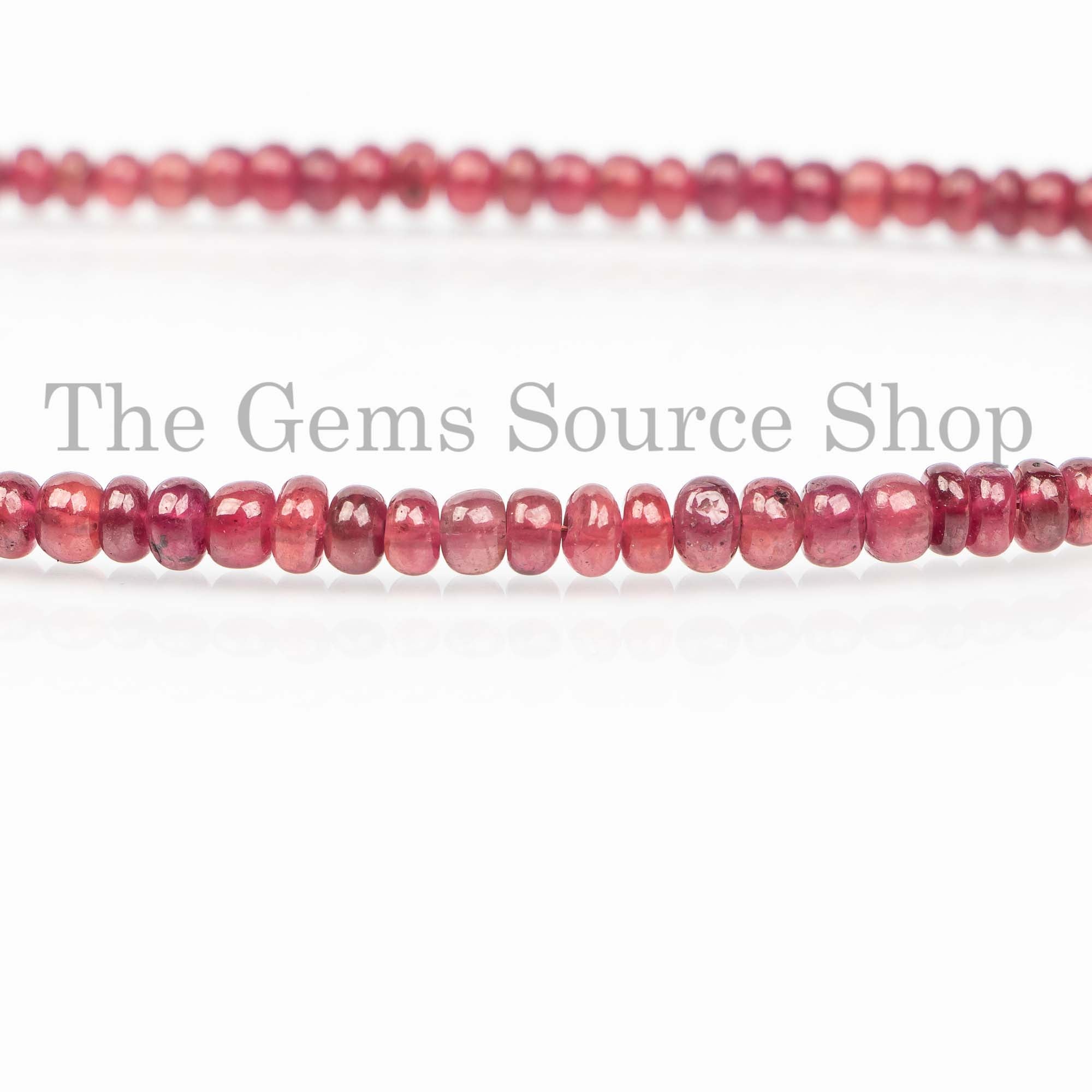 Ruby Smooth Rondelle Shape Beads, Ruby Wholesale Gemstone Beads For Jewelry making