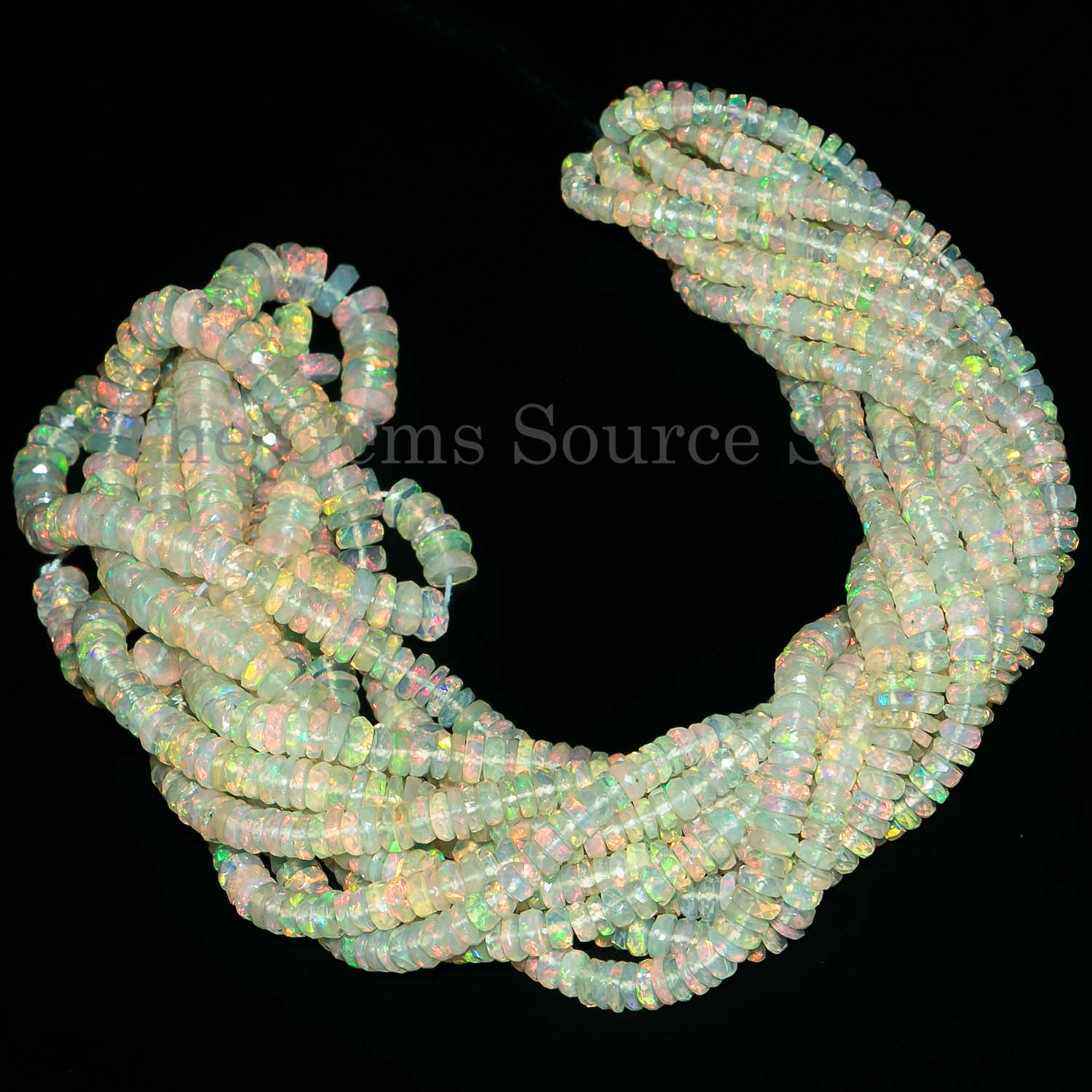 Natural Ethiopian Opal Beads, Opal Faceted Beads, Ethiopian Opal Tyre Shape Beads, Wholesale Beads