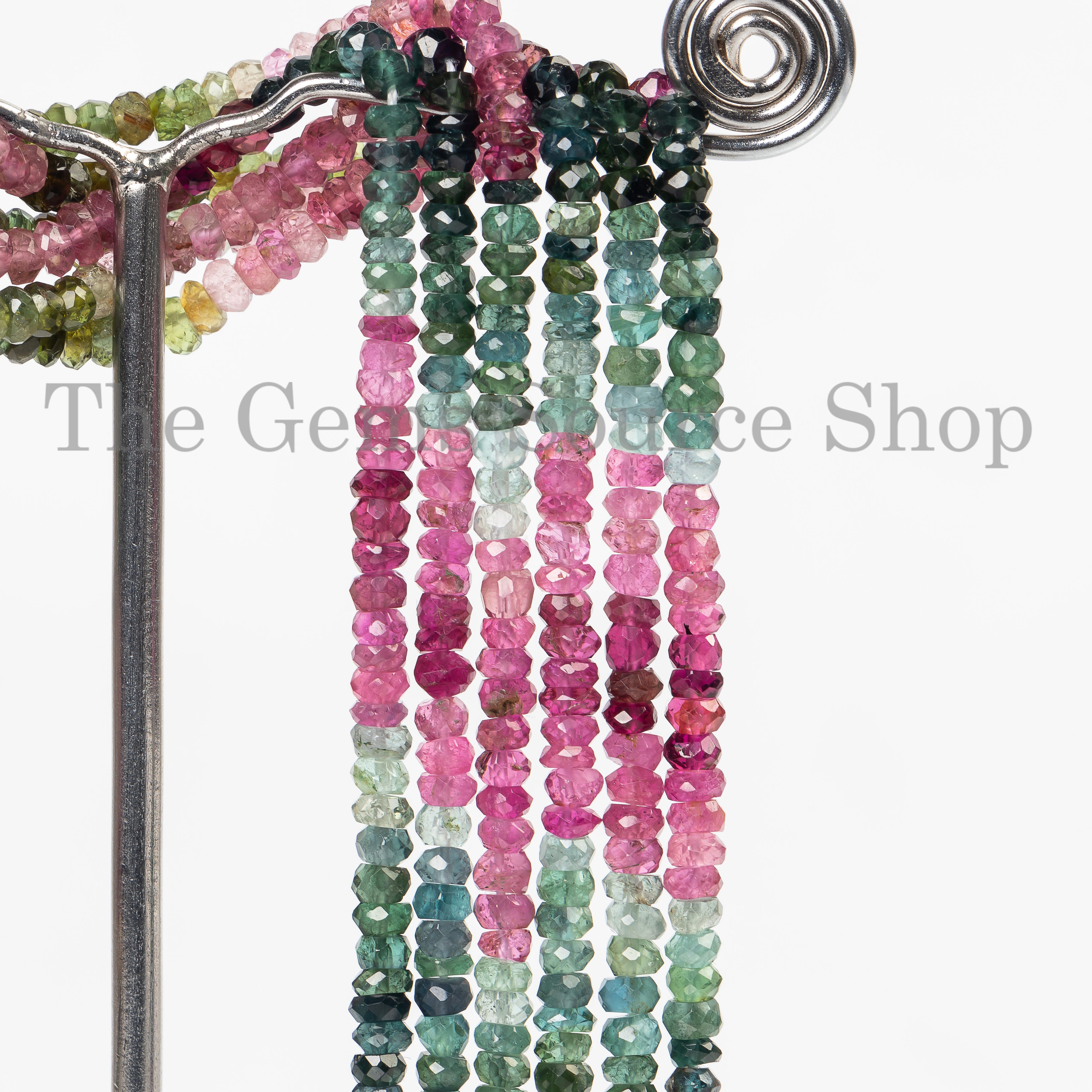 Top Quality Multi Tourmaline Faceted Beads, Tourmaline Rondelle Gemstone Beads
