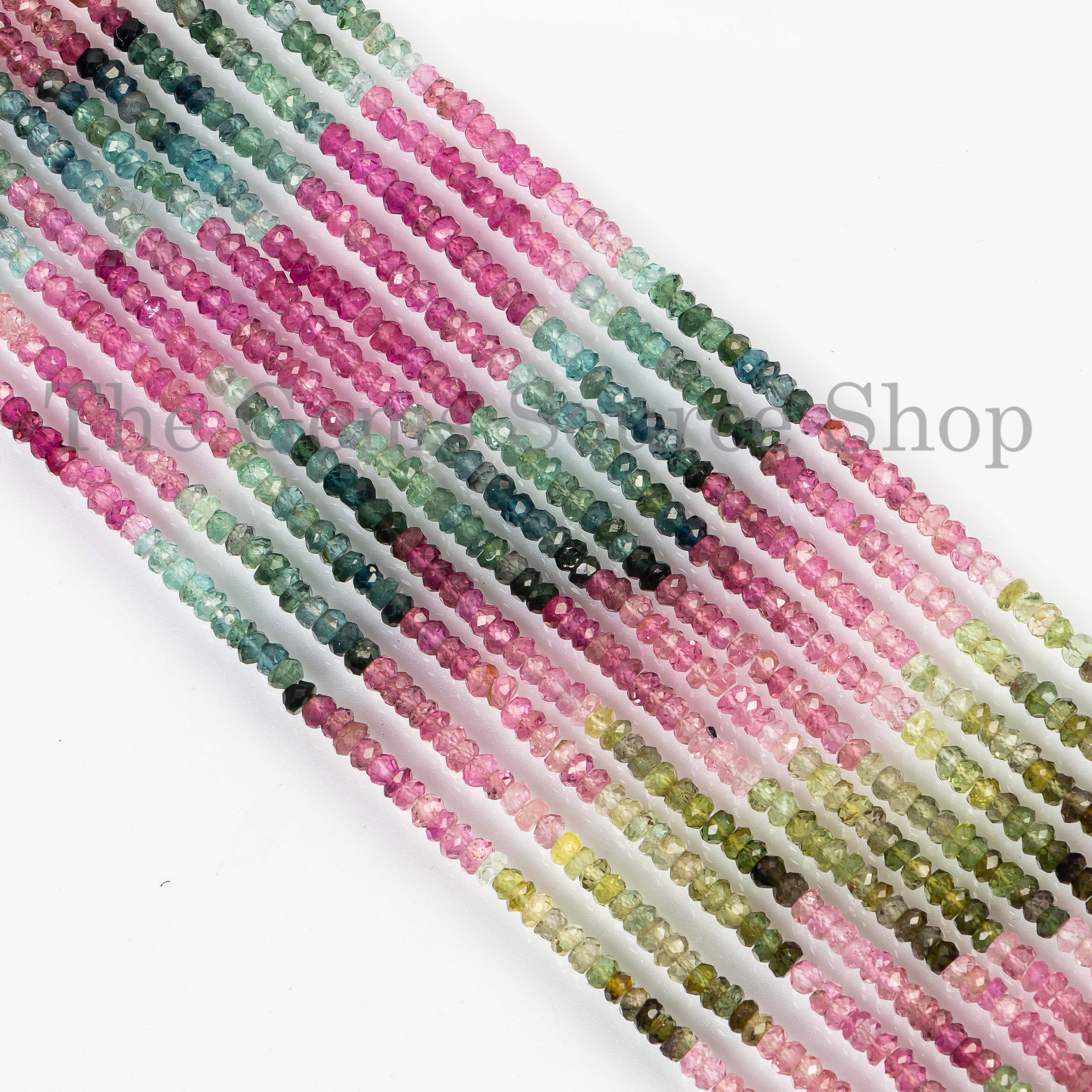 Top Quality Multi Tourmaline Beads, Tourmaline Faceted Rondelle Beads